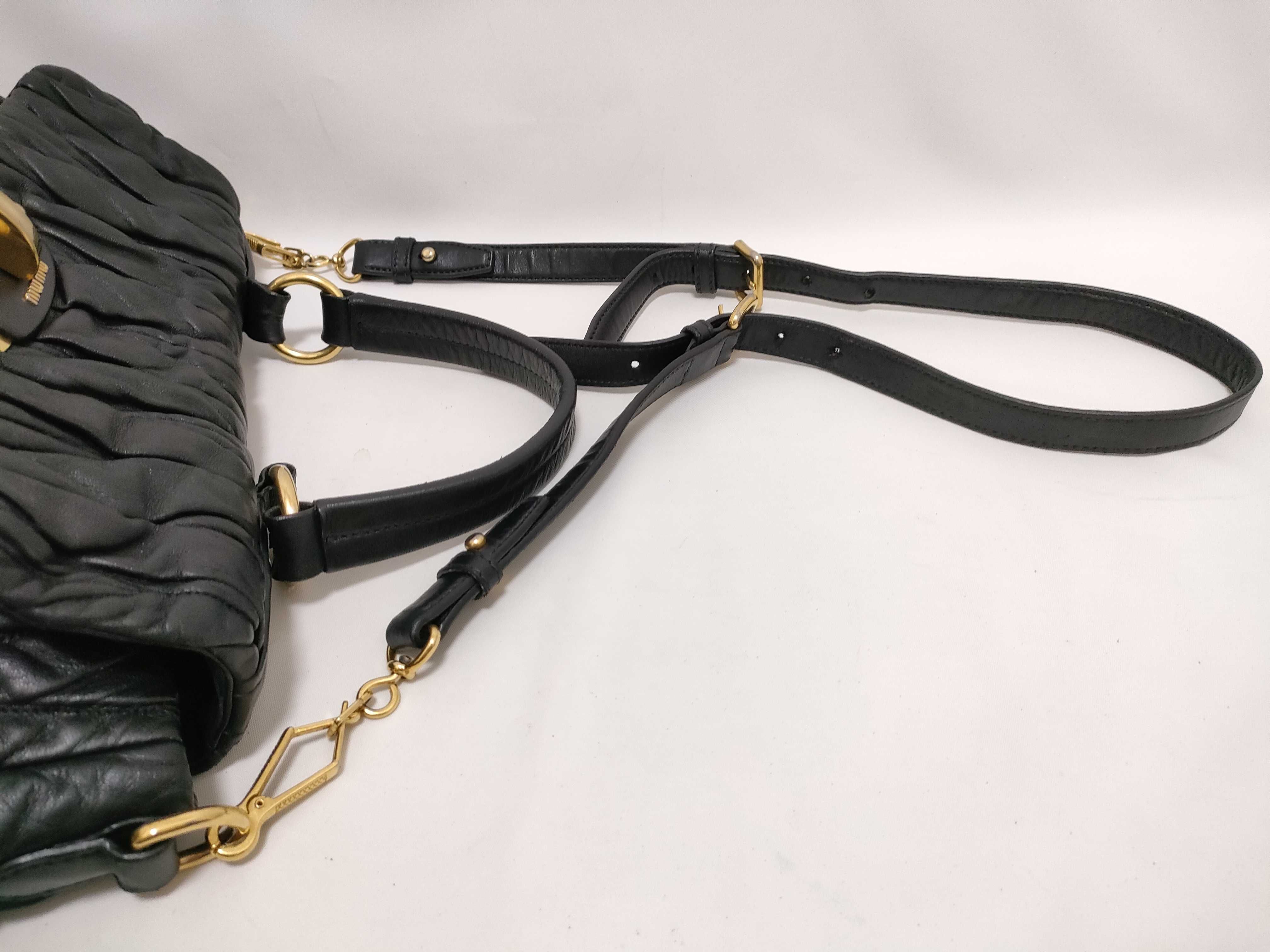 Matelassé Leather Handbag Shoulder Bag Black Serial Handbag — view 6