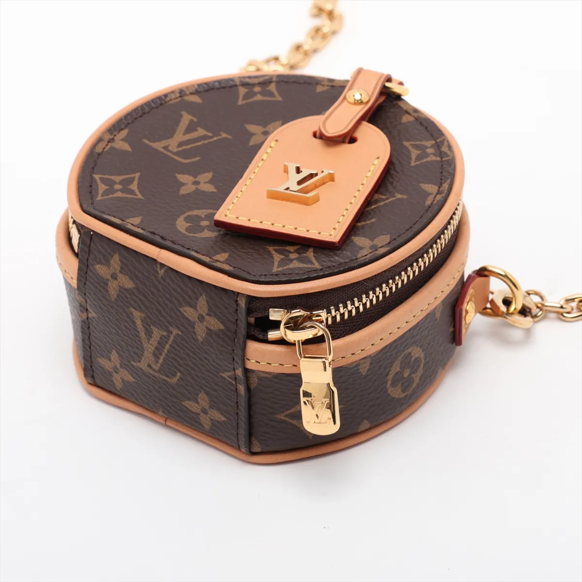 Monogram Boite Chapeau Necklace M68570 Brown (RFID detected) — view 3