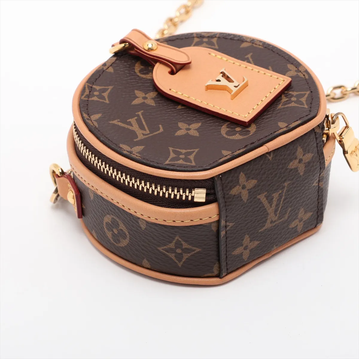 Monogram Boite Chapeau Necklace M68570 Brown (RFID detected) — view 4
