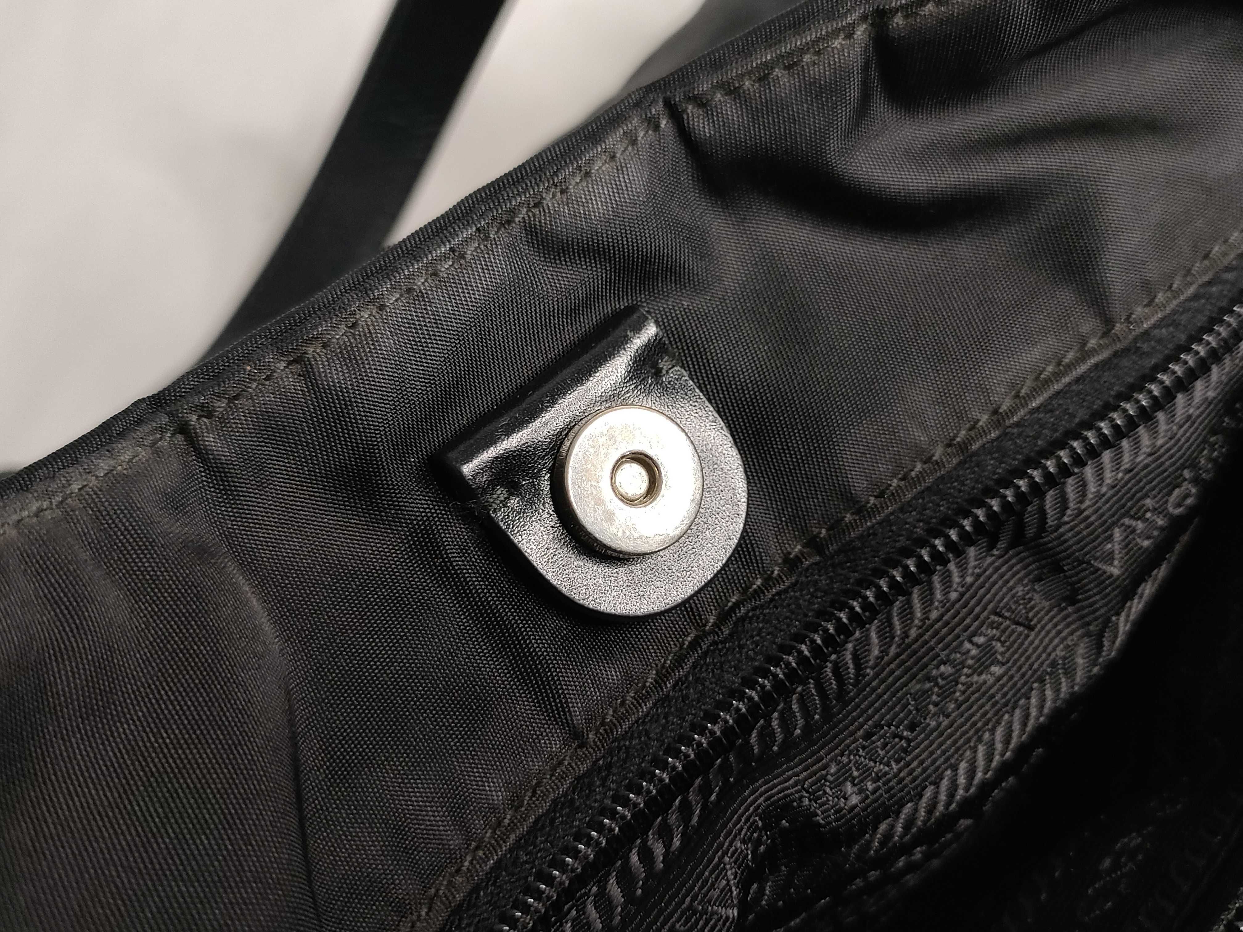 Nylon Prada Nylon x Leather Mini Boston Handbag Black Handbag — view 12