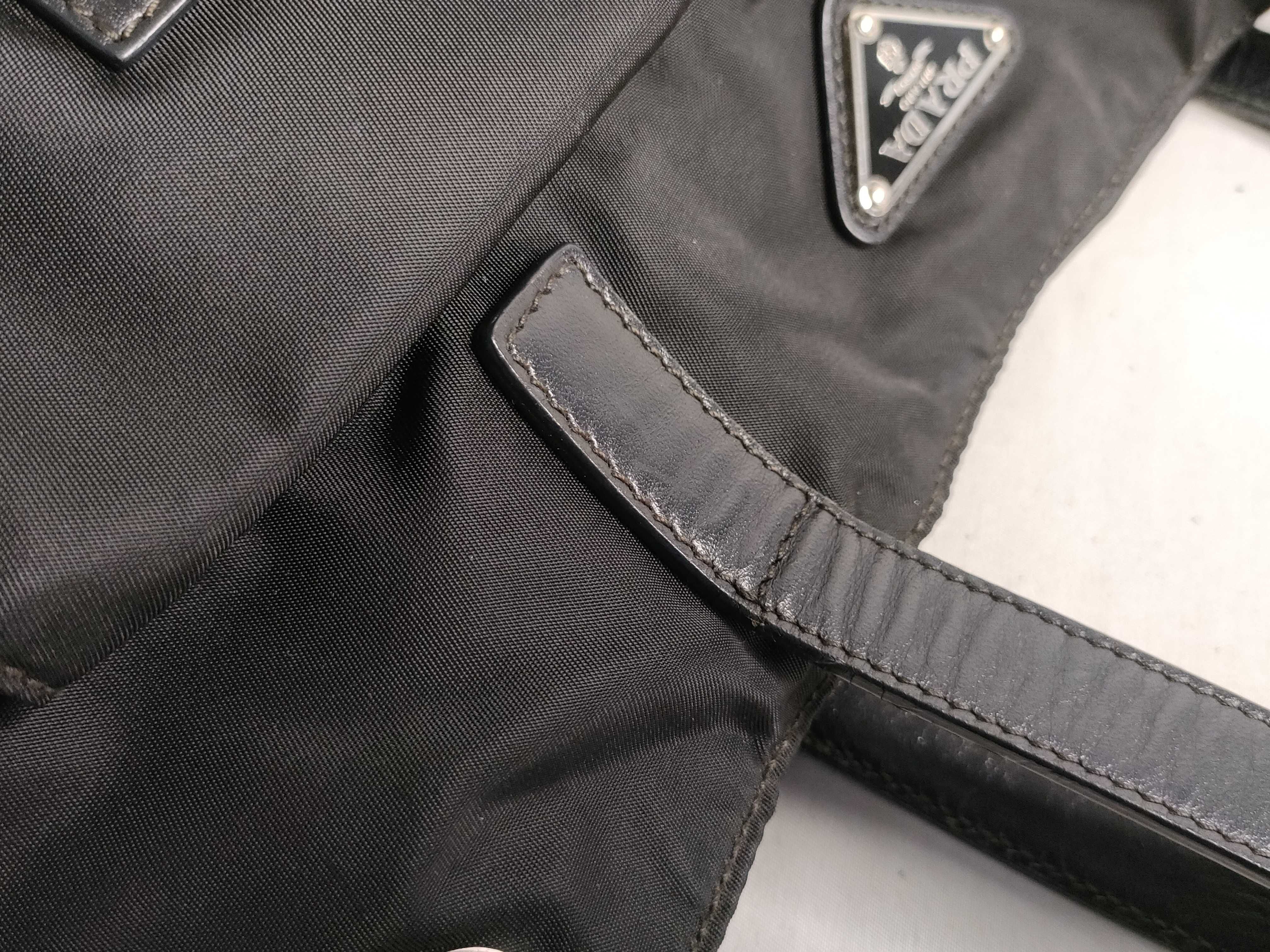 Nylon Prada Nylon x Leather Mini Boston Handbag Black Handbag — view 5