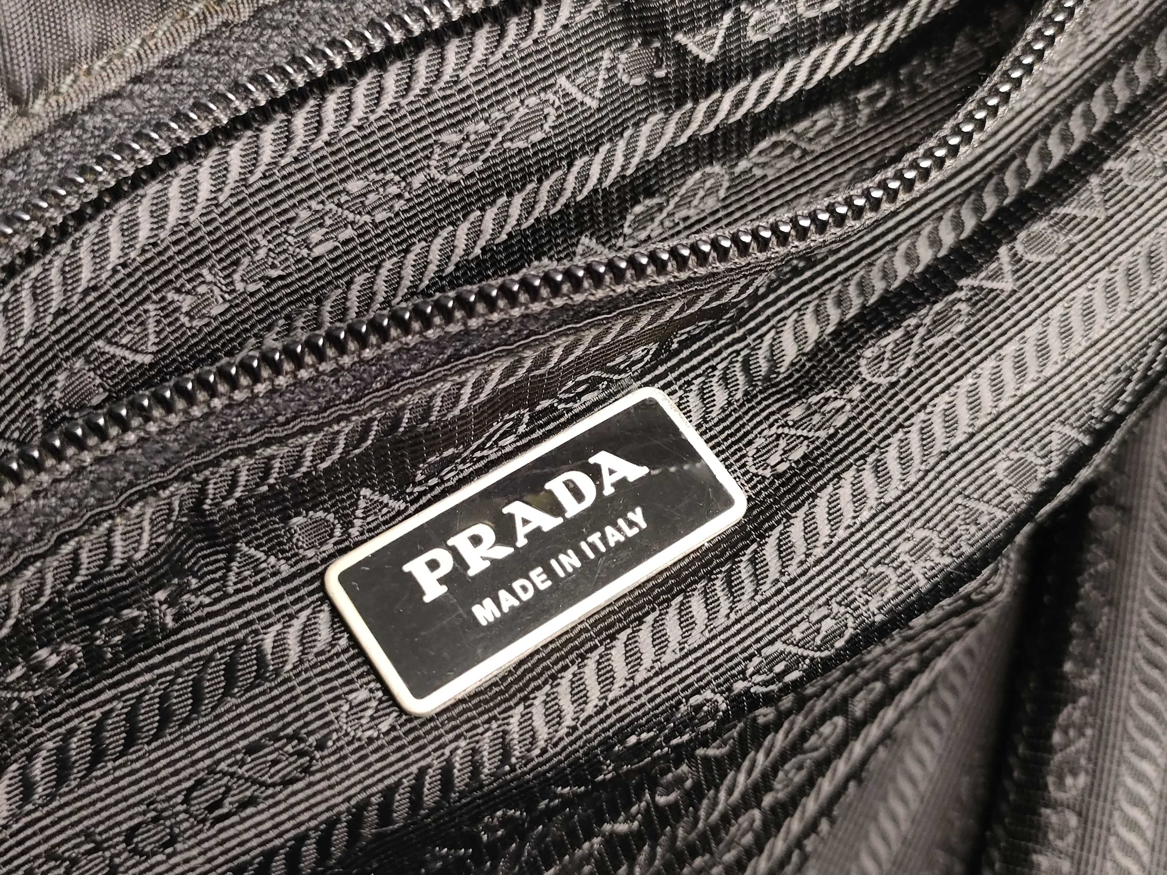 Nylon Prada Nylon x Leather Mini Boston Handbag Black Handbag — view 10