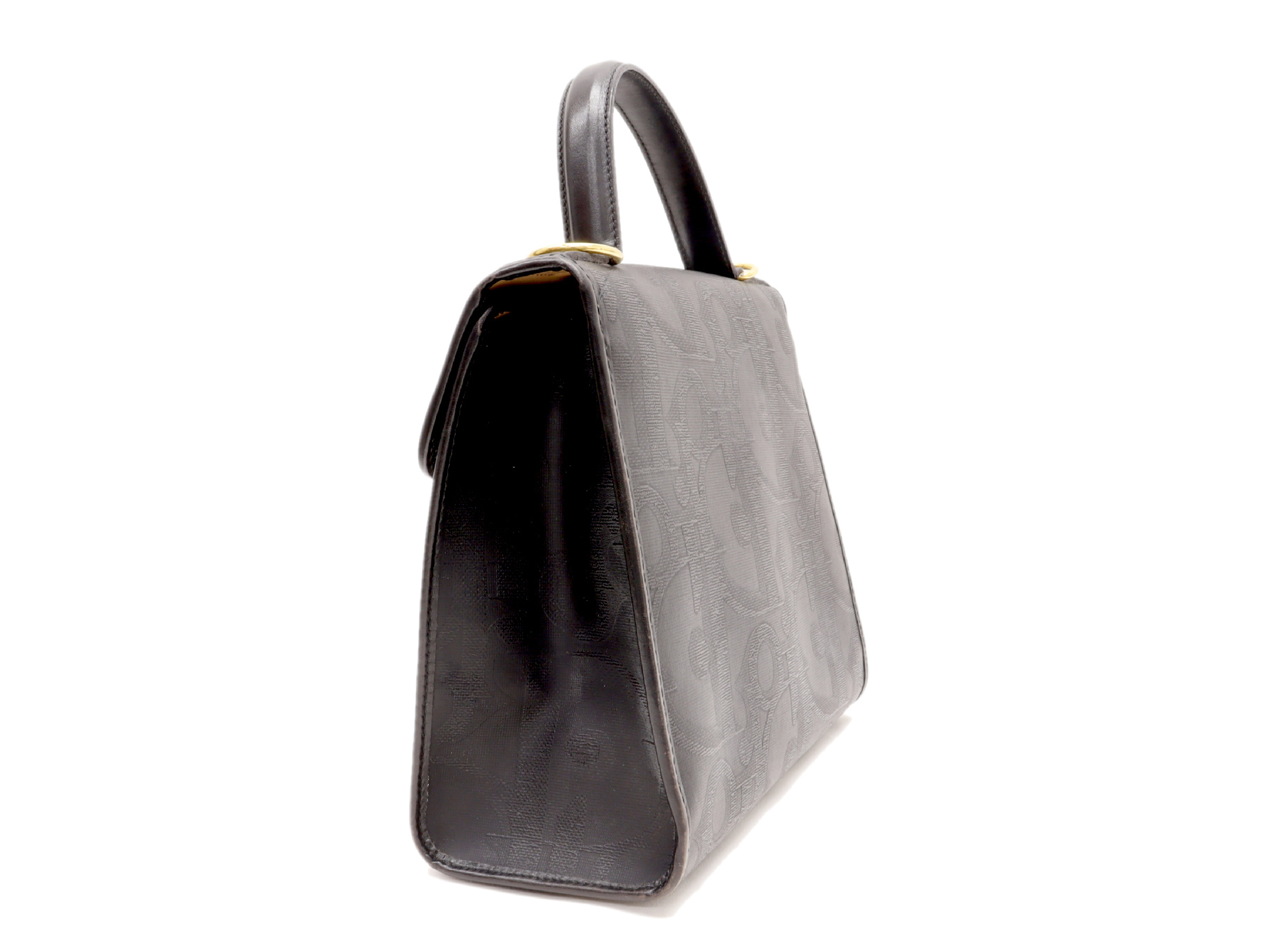 Trotter Leather x Coated Leather Black Handbag — view 2