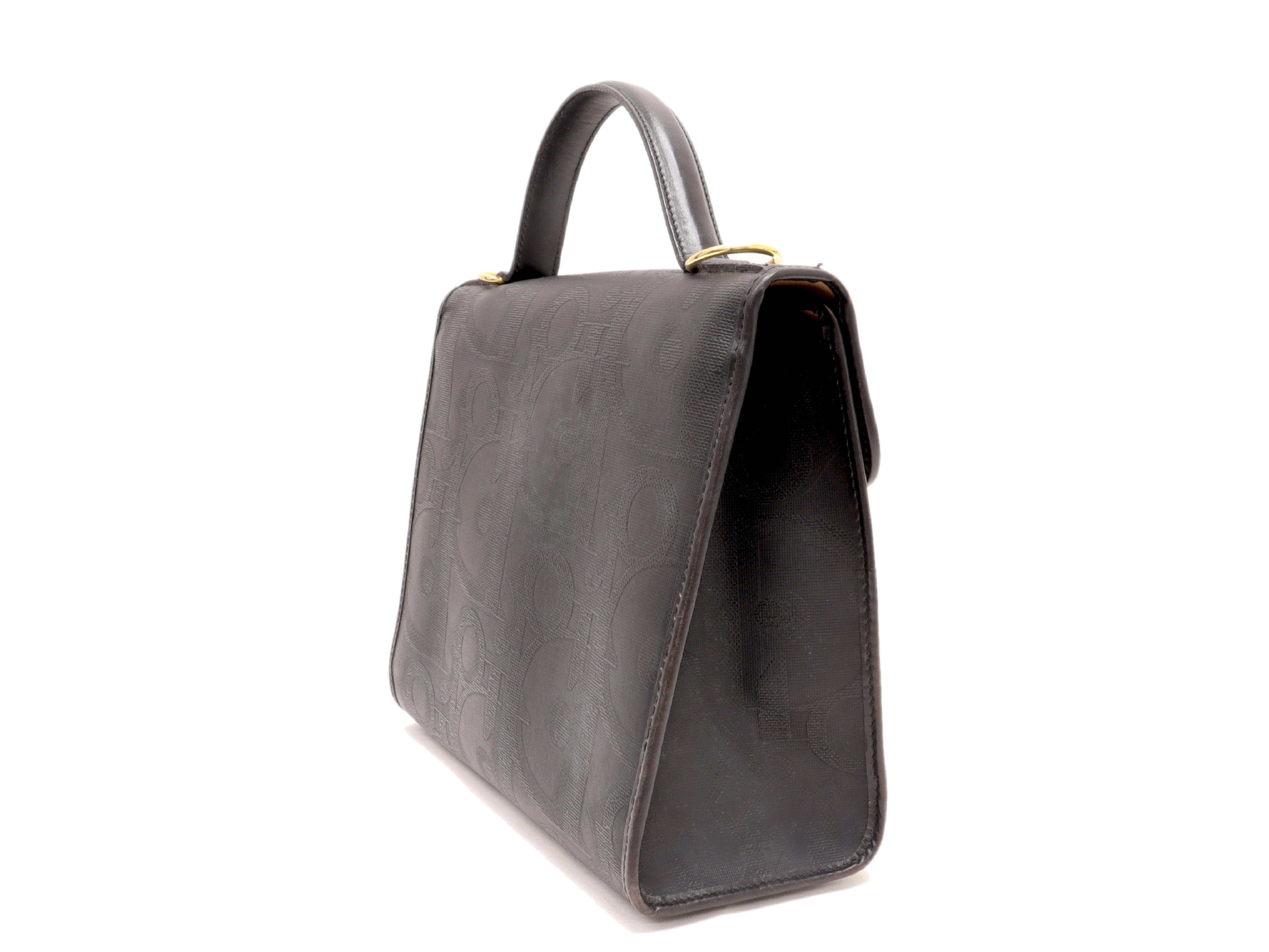 Trotter Leather x Coated Leather Black Handbag — view 3