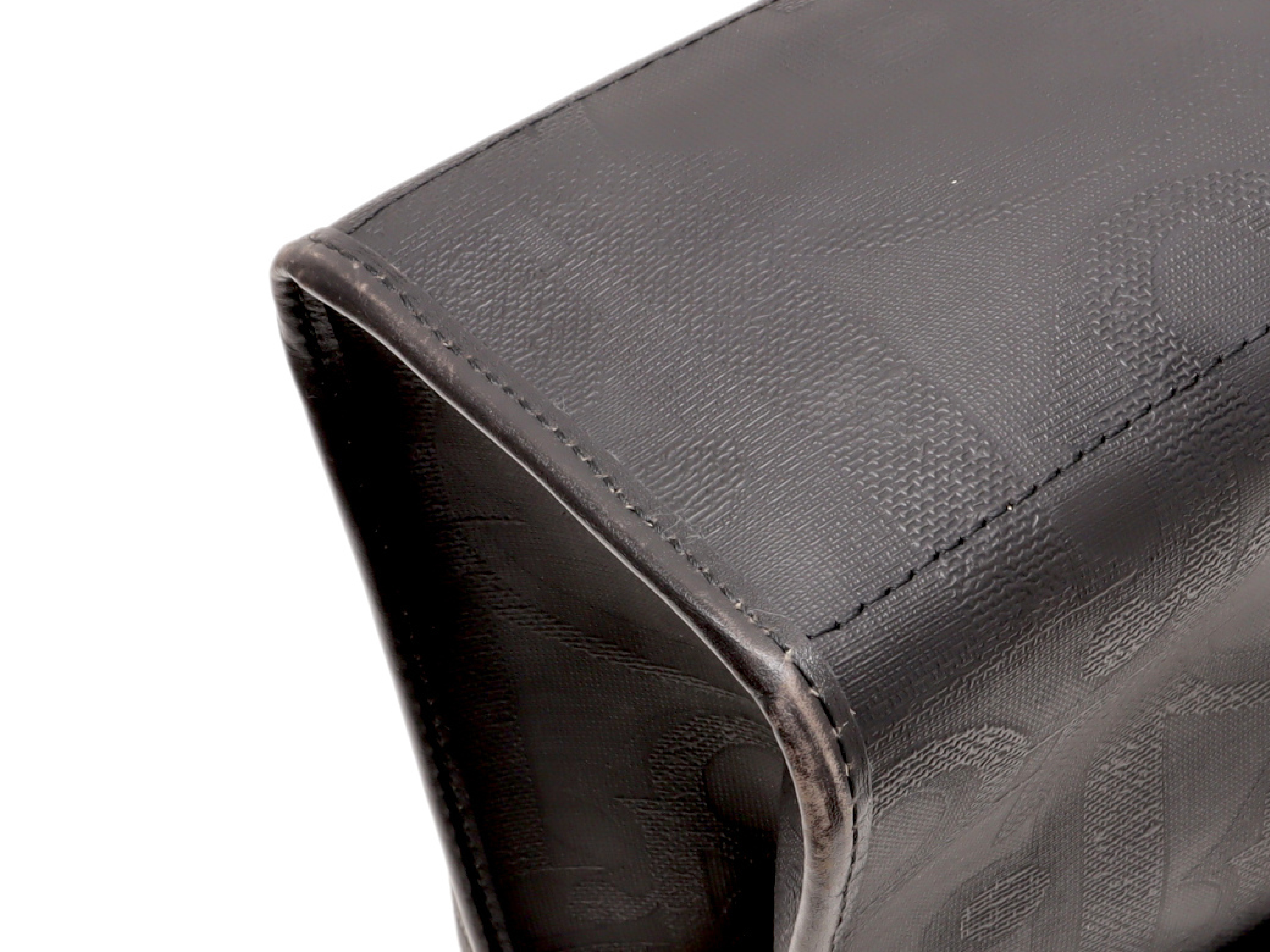 Trotter Leather x Coated Leather Black Handbag — view 5