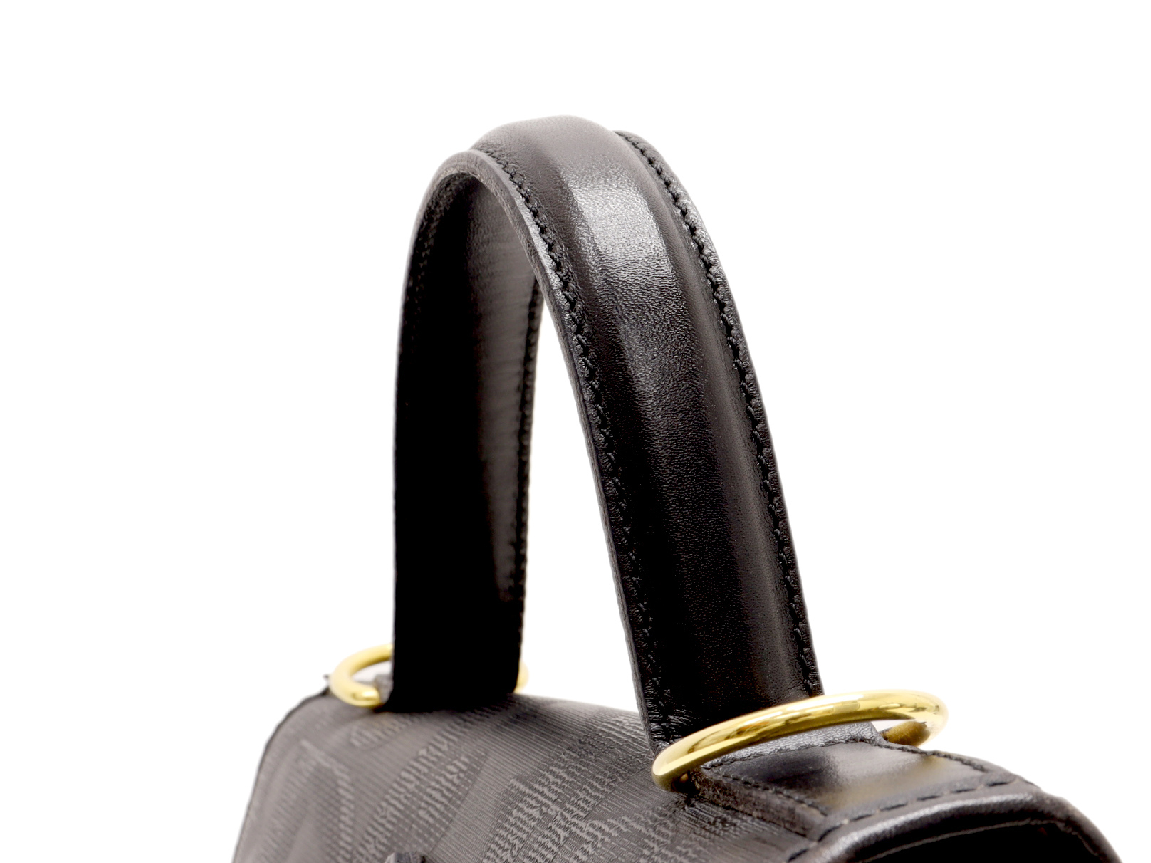 Trotter Leather x Coated Leather Black Handbag — view 8