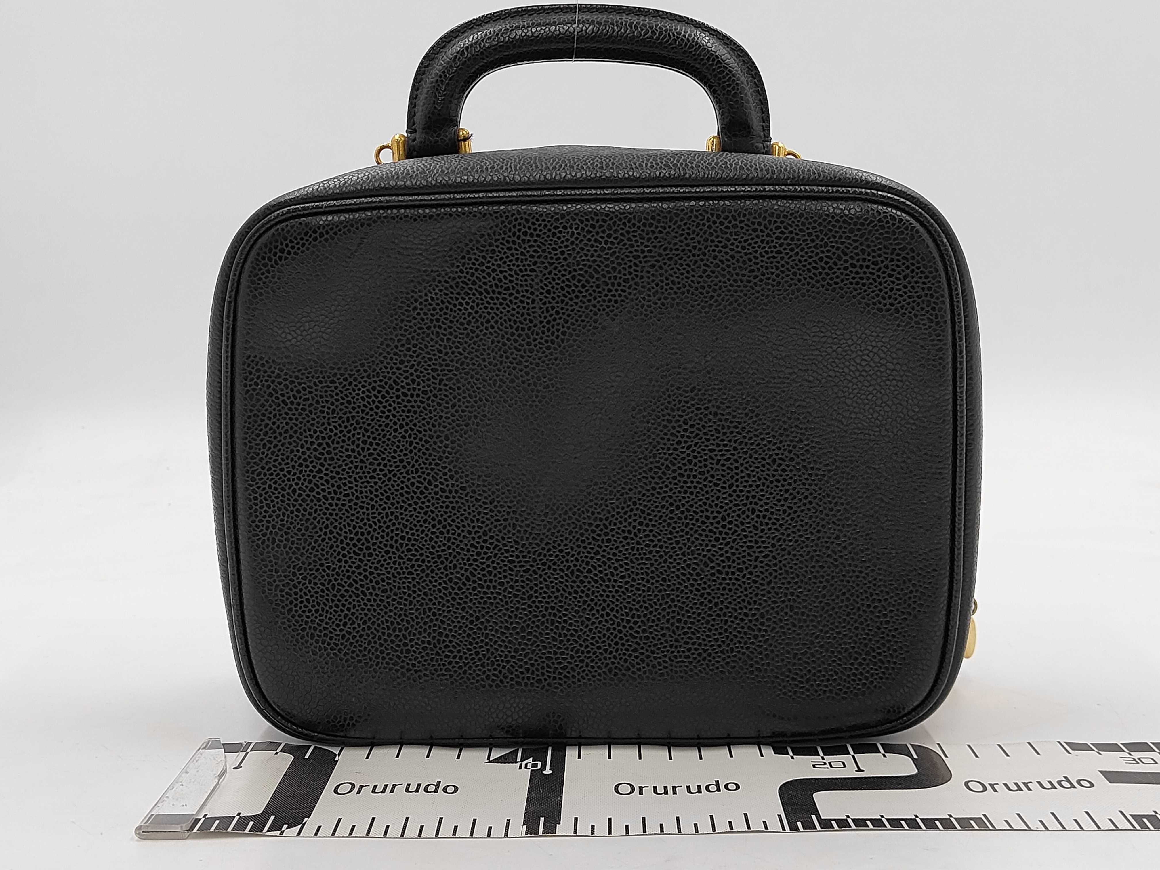 Large Coco Mark Caviar Skin Vanity Handbag — view 2