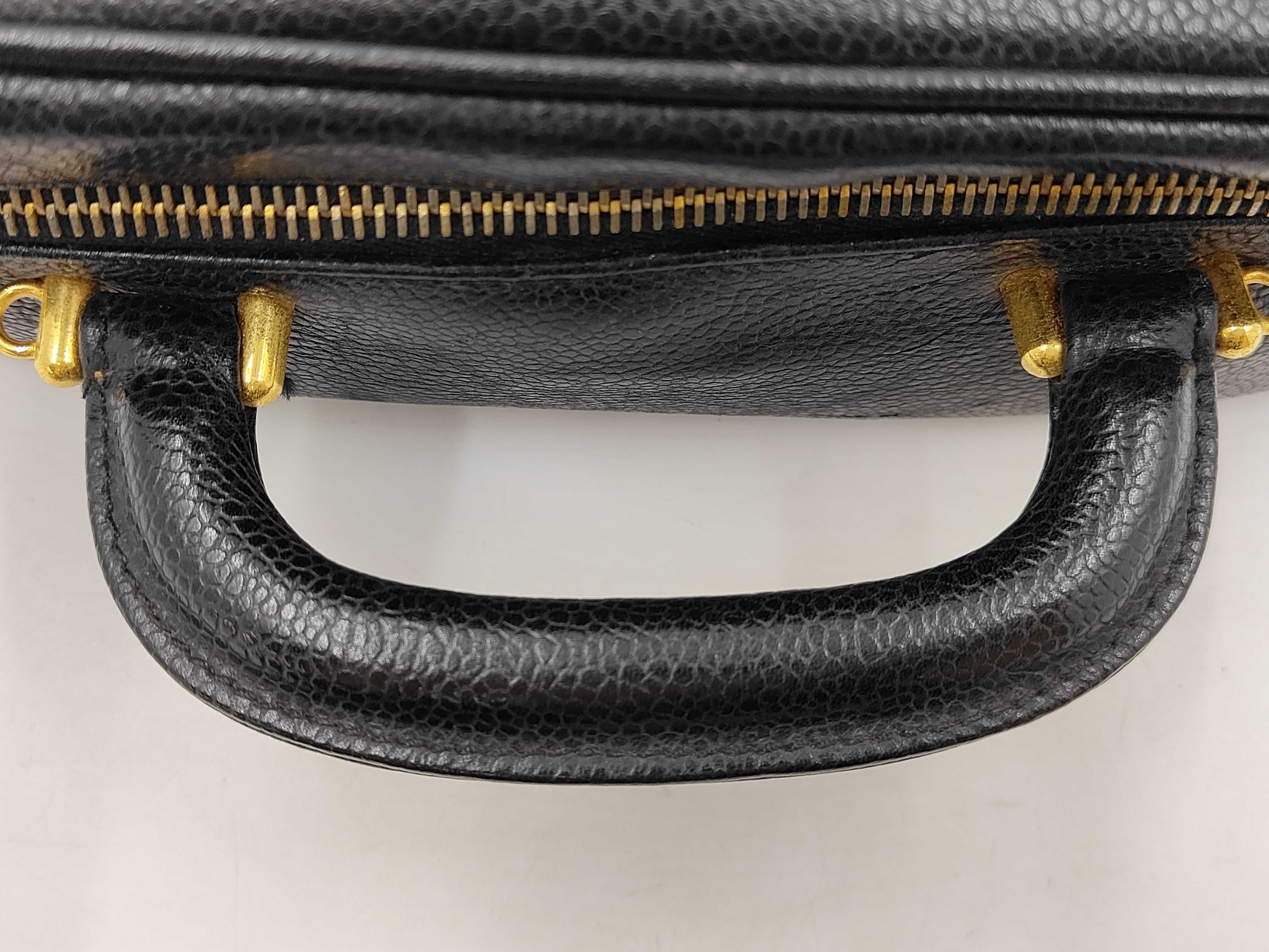 Large Coco Mark Caviar Skin Vanity Handbag — view 5