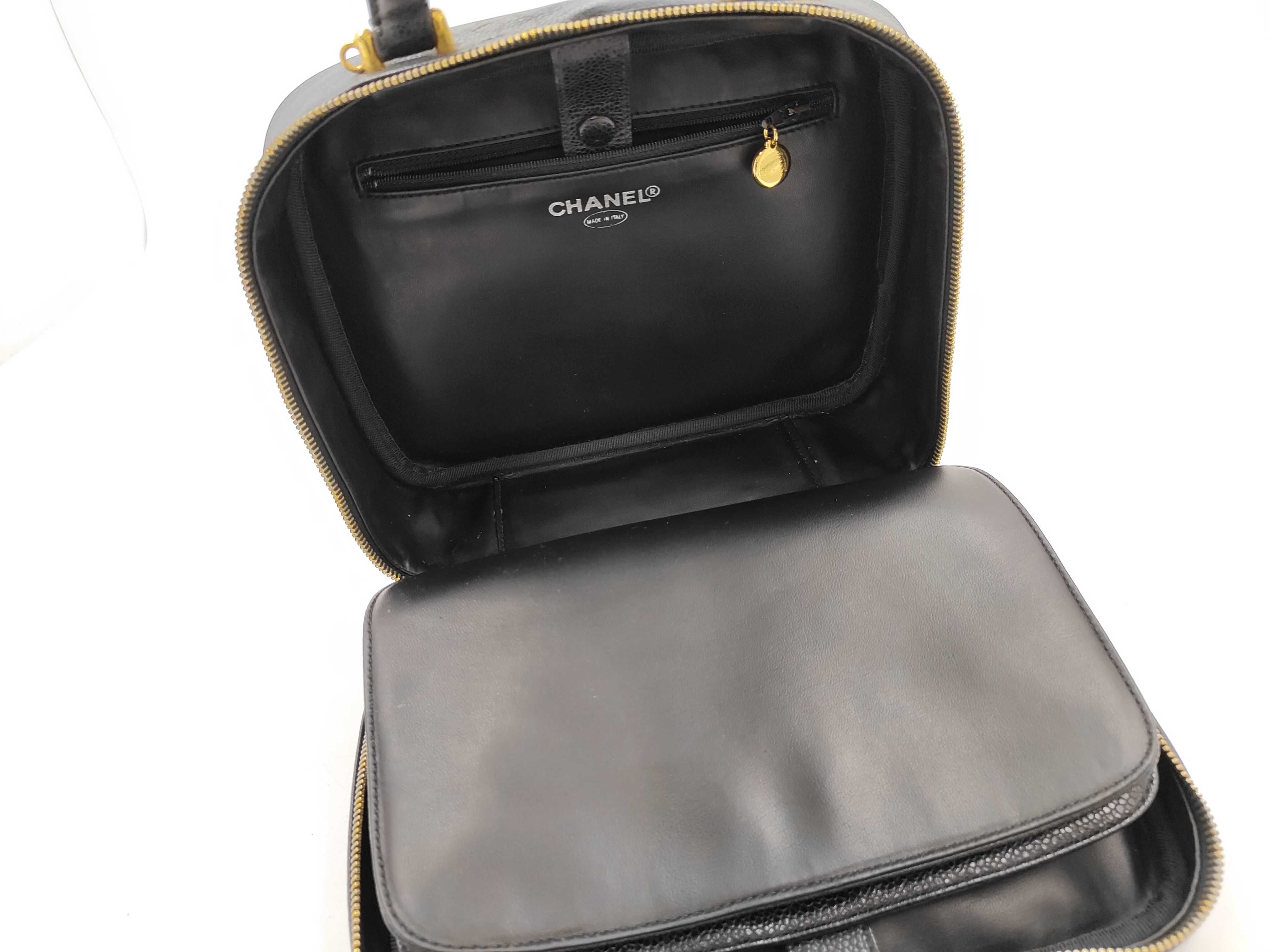 Large Coco Mark Caviar Skin Vanity Handbag — view 10