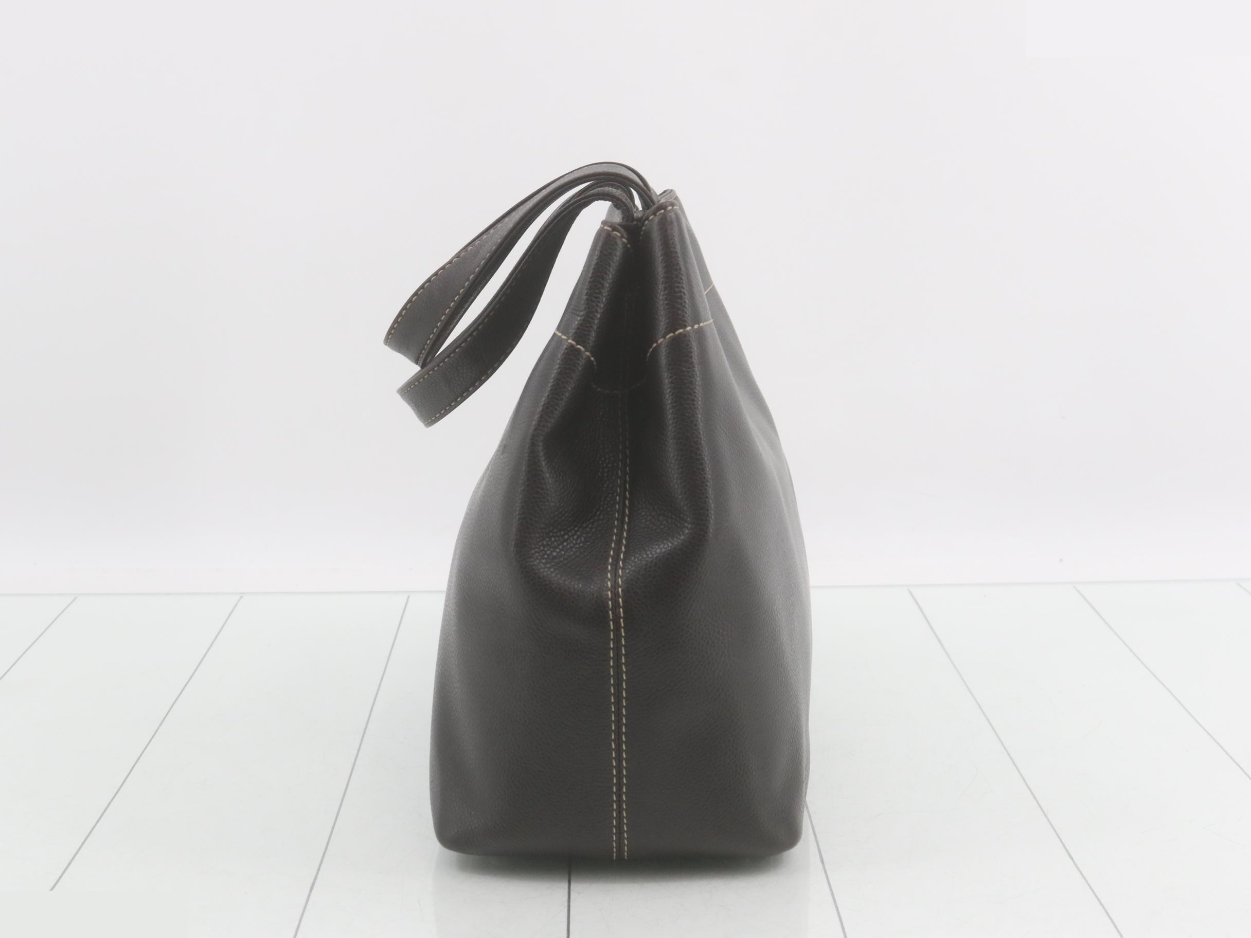 Executive Tote Bag, Caviar Leather, Dark Brown, Series 7, 28 x 27 x 14 cm — view 3