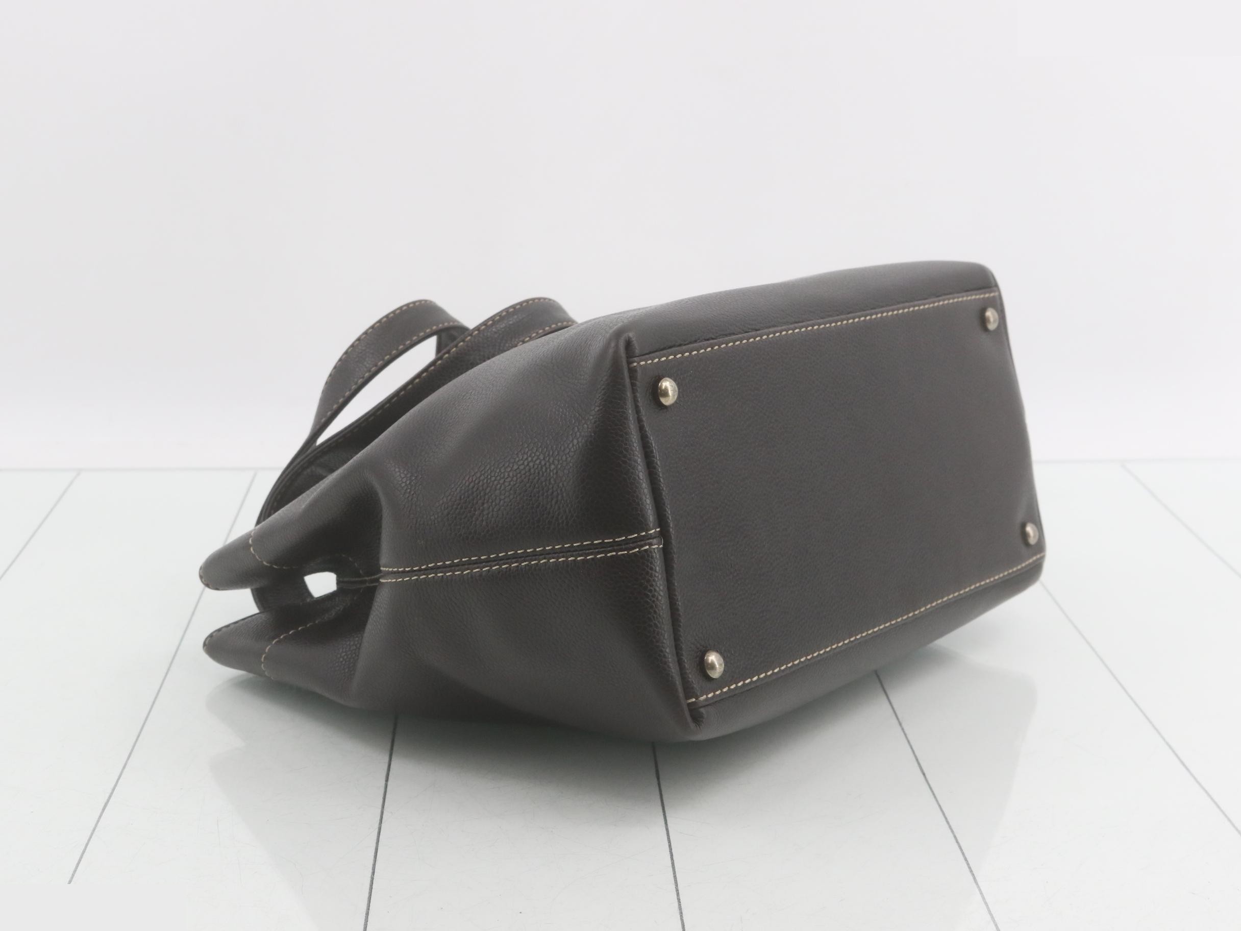 Executive Tote Bag, Caviar Leather, Dark Brown, Series 7, 28 x 27 x 14 cm — view 5