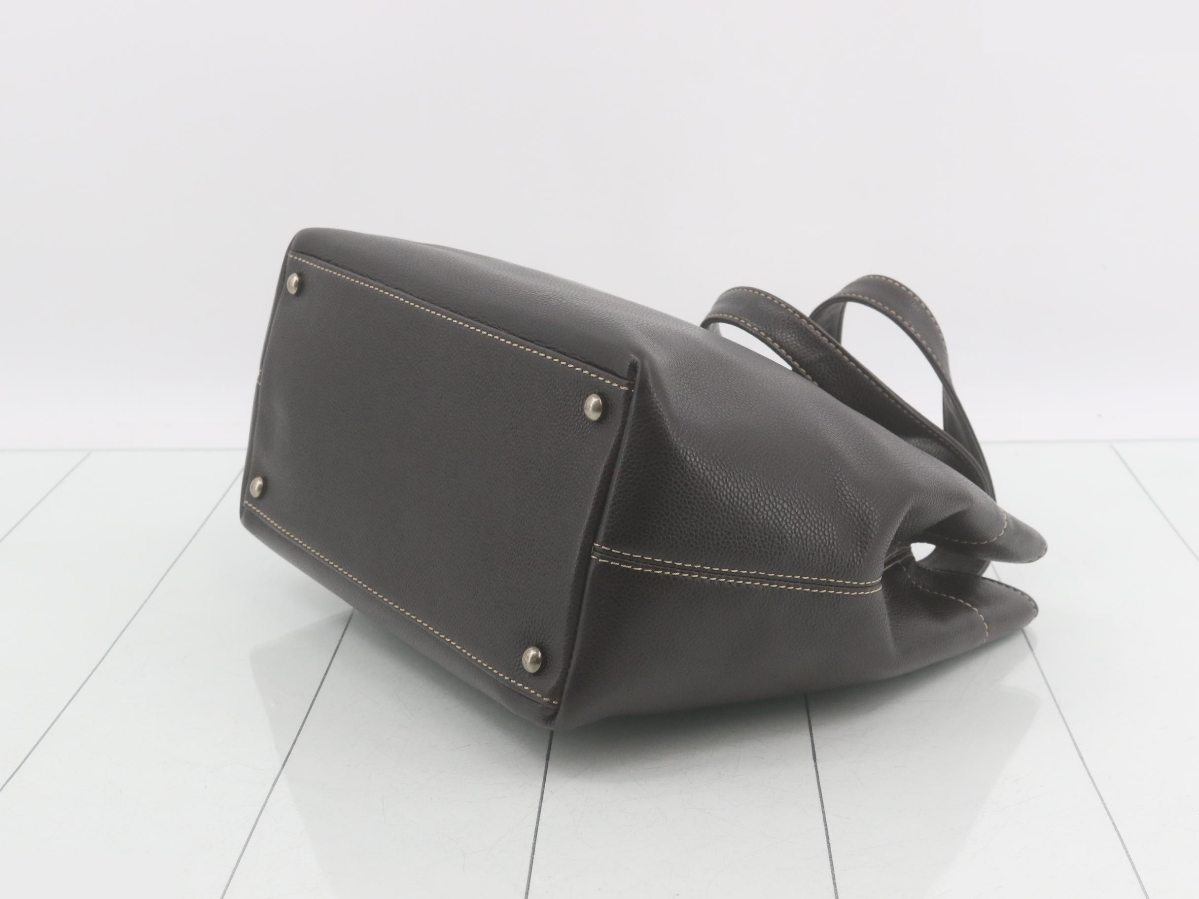 Executive Tote Bag, Caviar Leather, Dark Brown, Series 7, 28 x 27 x 14 cm — view 6
