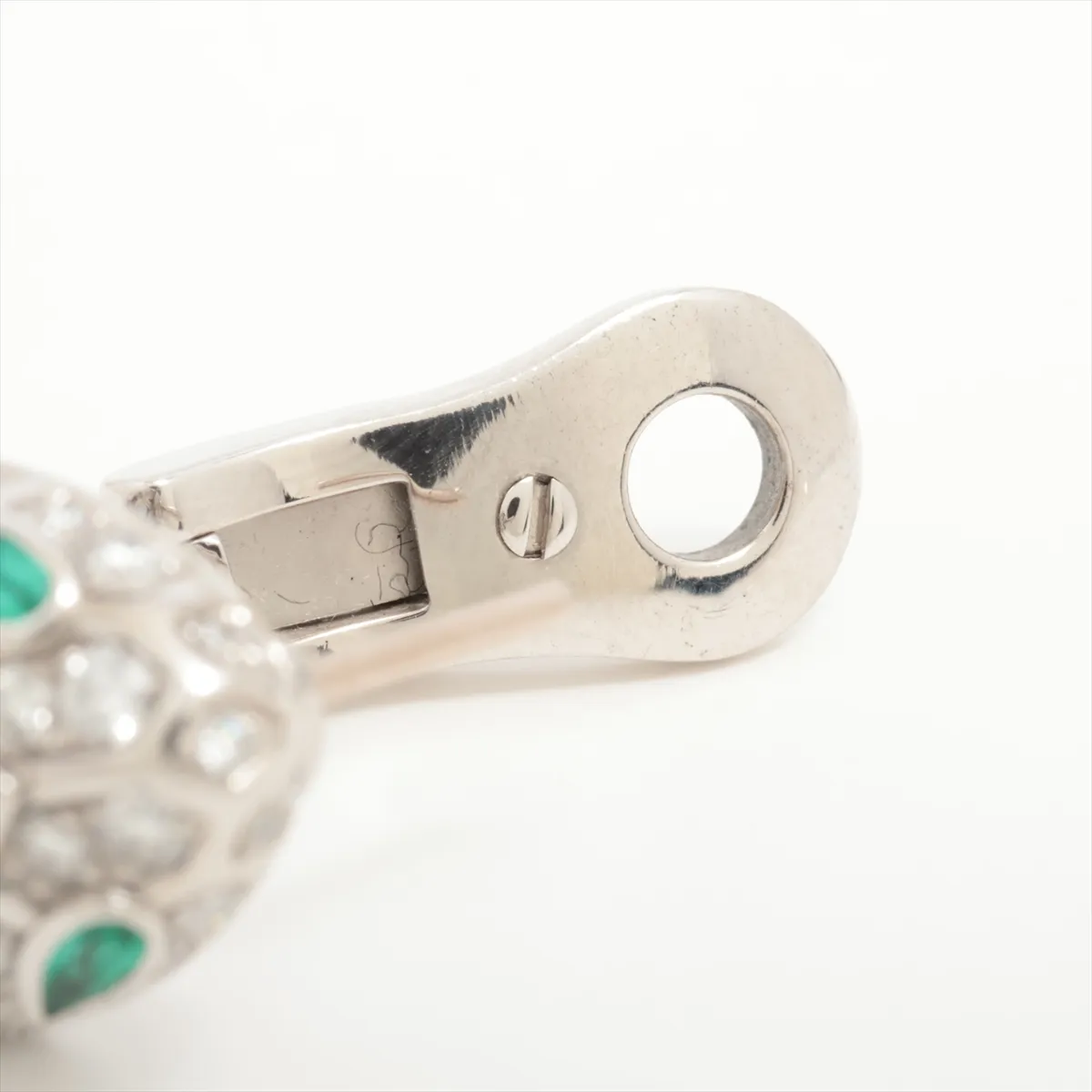 Serpenti Seduttori Sapphire Emerald Earrings 750(WG) 5.6g 7RSTT6 One ear only Stone chips — view 4