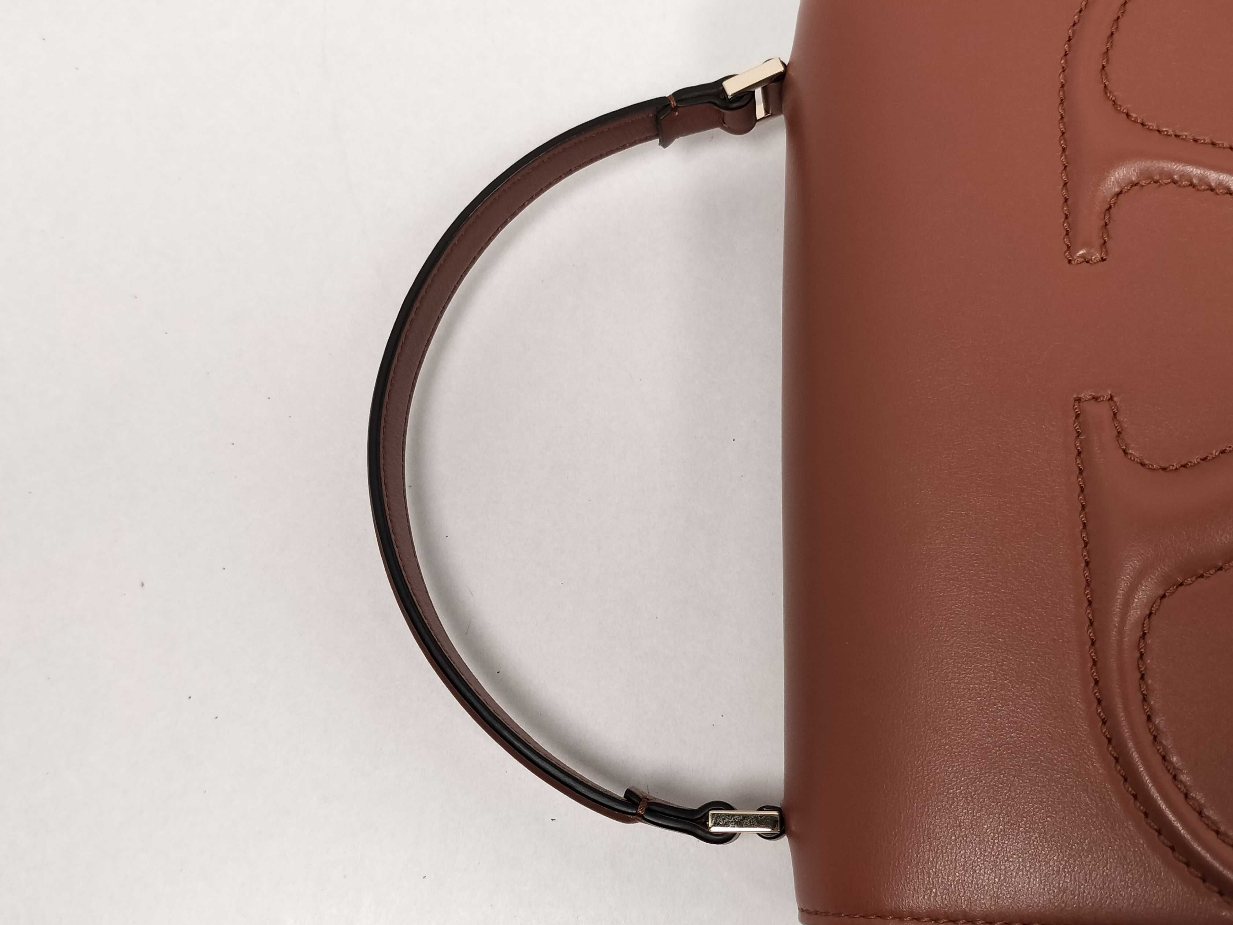 SG- Garavani V logo all time Medium Leather 2-Way Handbag Brown — view 3
