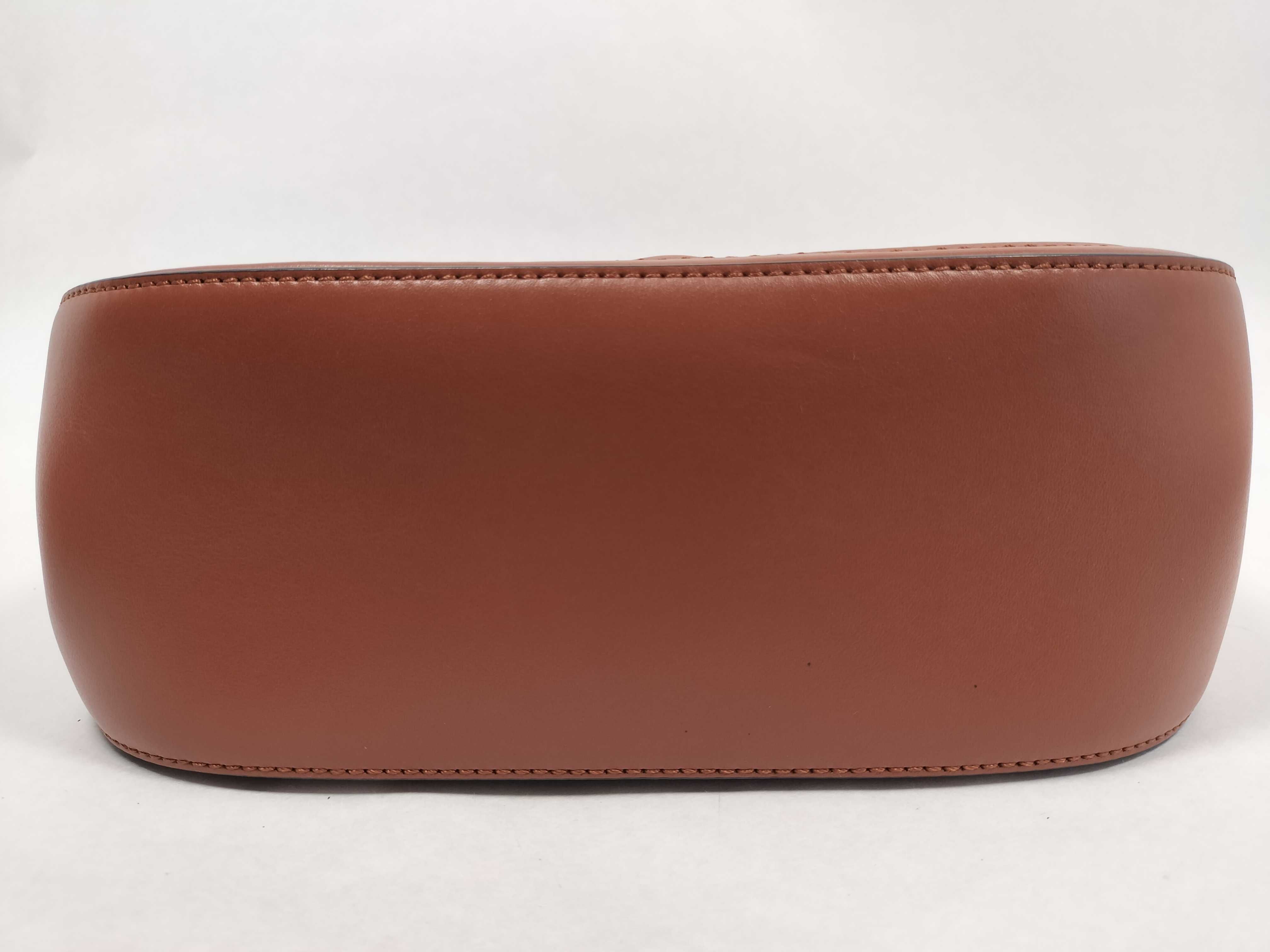 SG- Garavani V logo all time Medium Leather 2-Way Handbag Brown — view 7