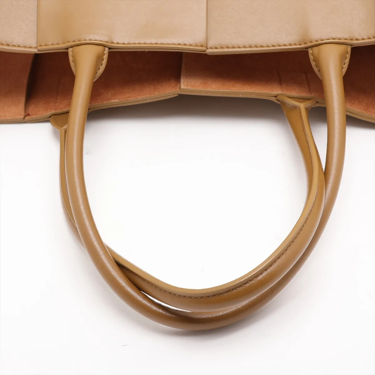 Maxi Intrecciato The Arco Tote Large Leather Tote Bag Brown — view 5