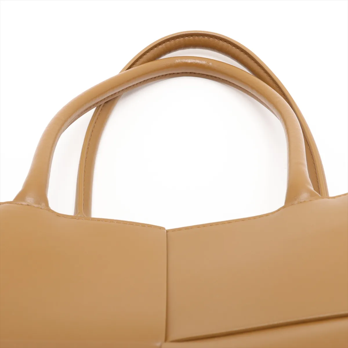 Maxi Intrecciato The Arco Tote Large Leather Tote Bag Brown — view 6