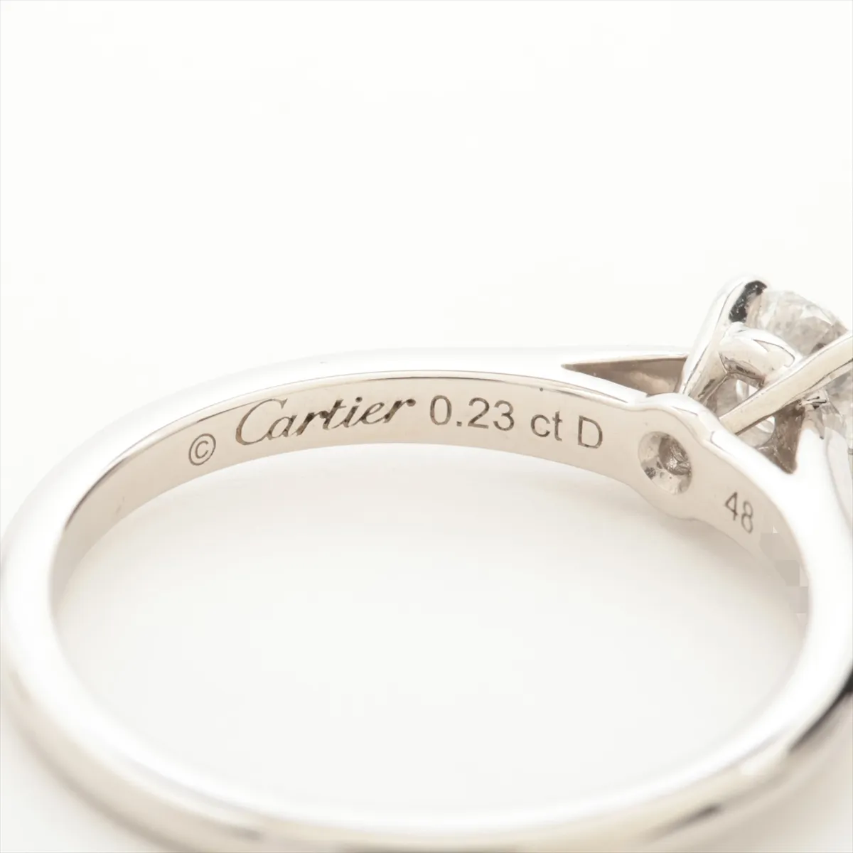 Solitaire 1895 Diamond Ring, Pt950, 3.0g, D0.23, Size 48, HWJ858, GIA No. 5306788390 — view 3