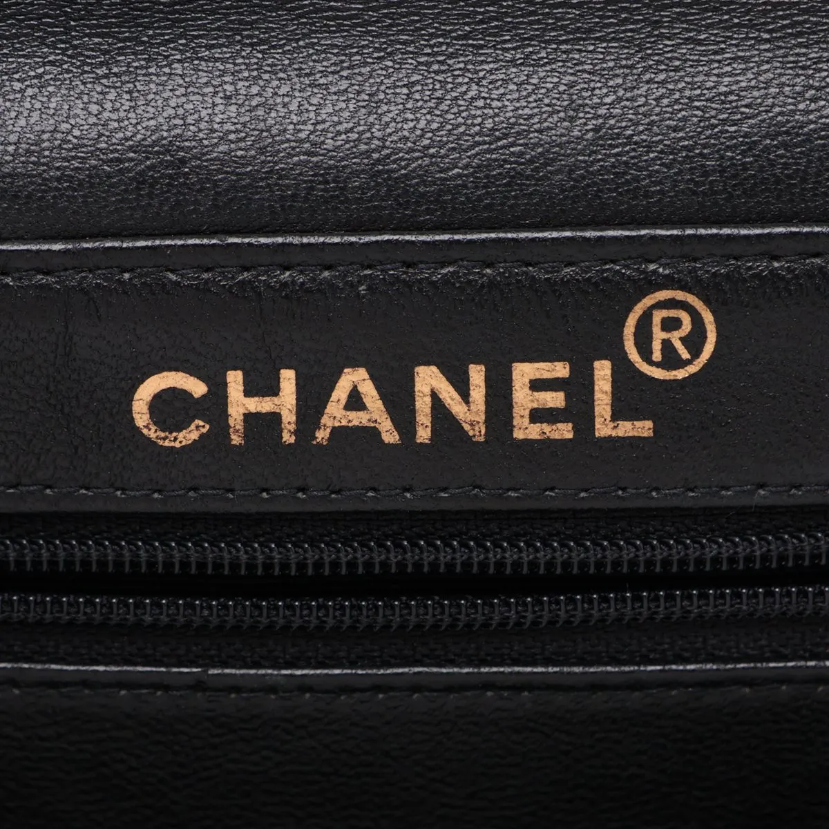 Matelassé Lambskin Shoulder Bag, Double-faced, Black with Gold Hardware — view 9