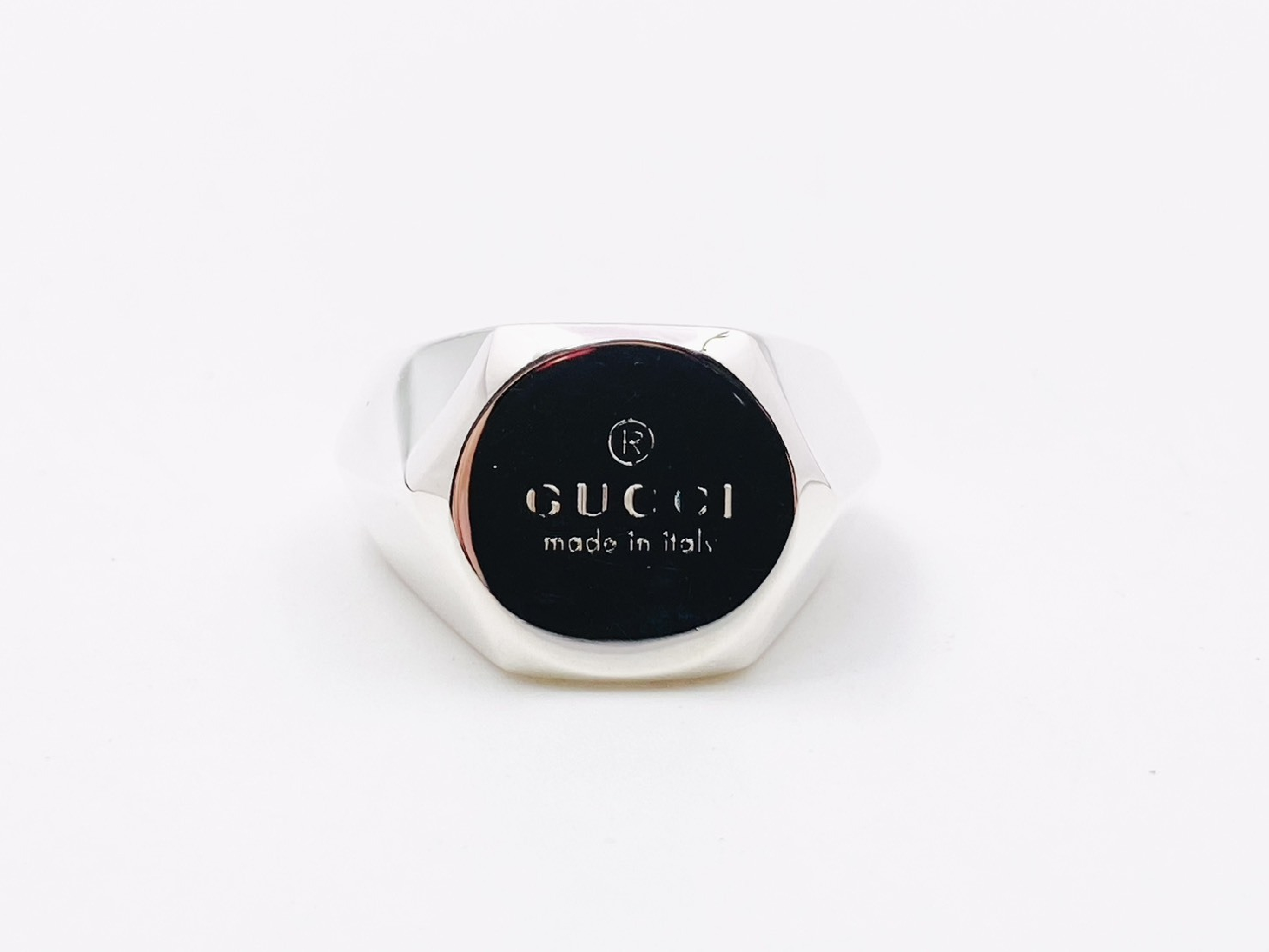 Signet Hexagon Ring #14 925 23.7g Silver Ring
