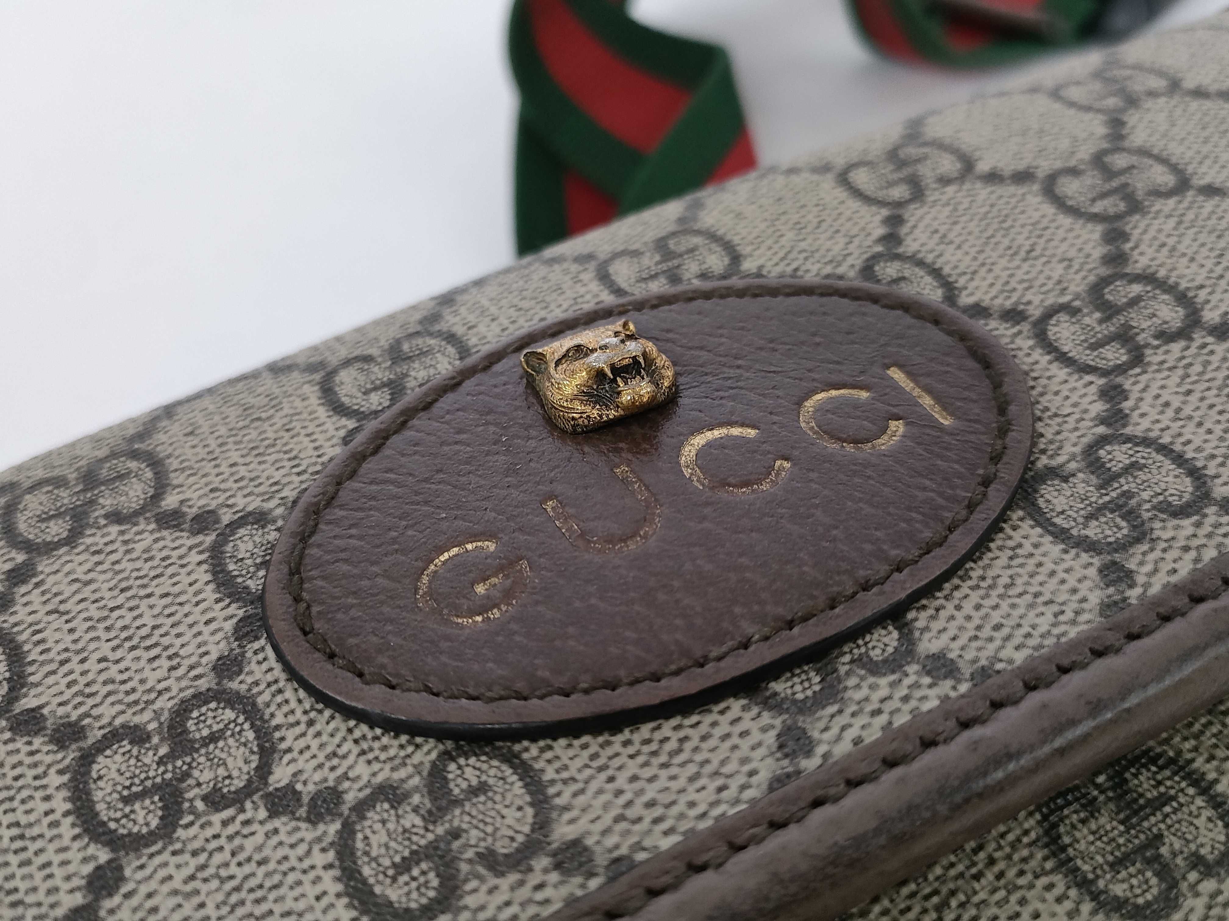 GG Tiger Head Shoulder Bag, Brown Shoulder Bag — view 14