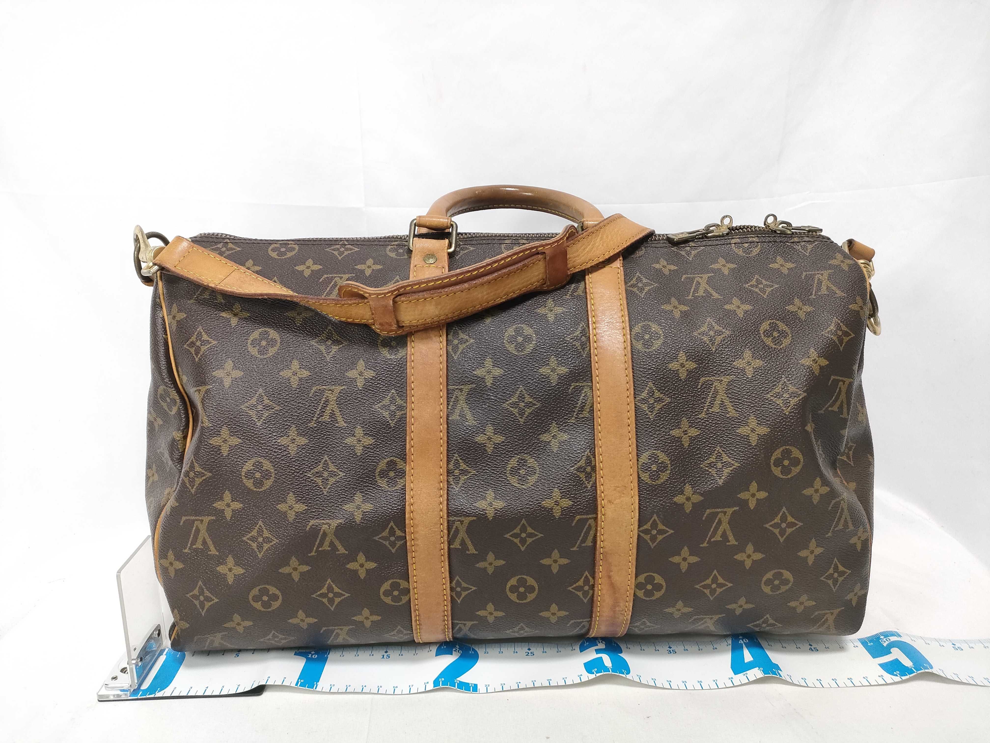 Monogram Keepall Bandoulière 45 M41418 Boston Bag with Handle, Name Tag, and Shoulder Strap — view 2