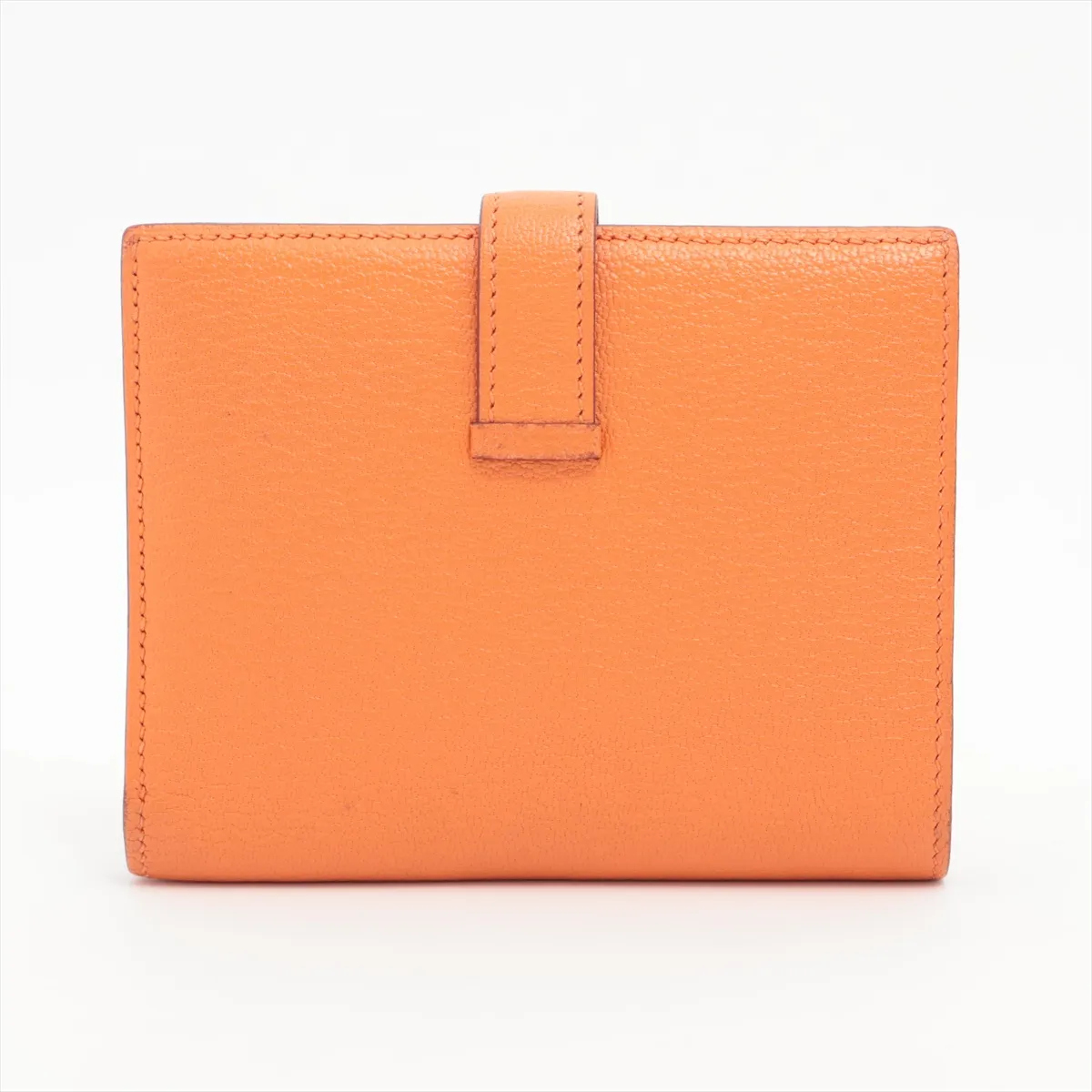 Bearn Compact Chevre Mysore Compact Wallet Orange Mini Anne Gold Hardware W:2024 — view 2