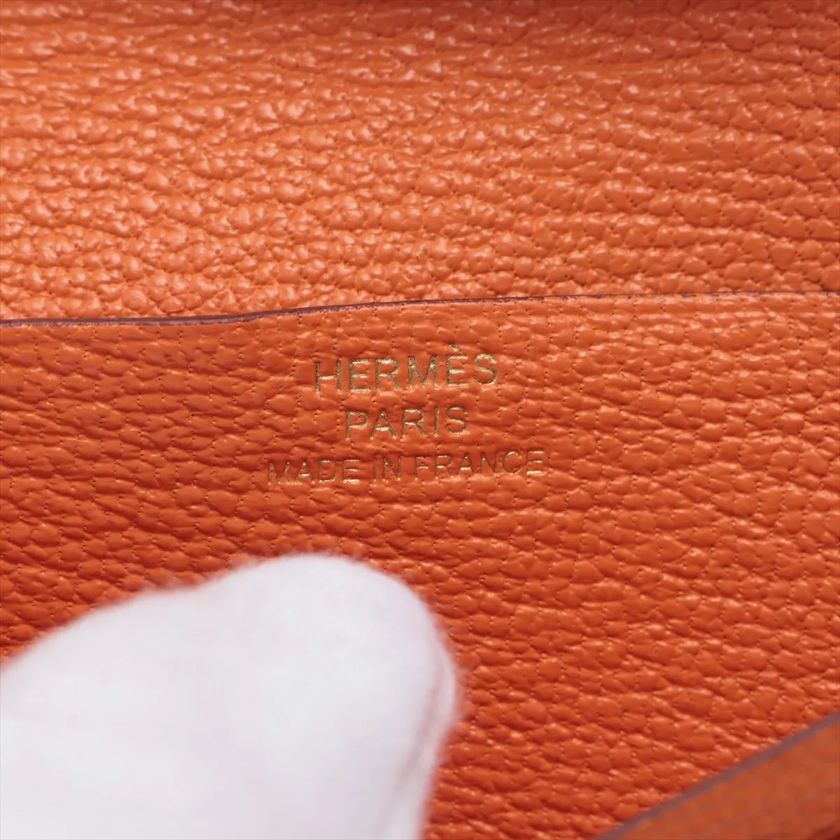 Bearn Compact Chevre Mysore Compact Wallet Orange Mini Anne Gold Hardware W:2024 — view 10