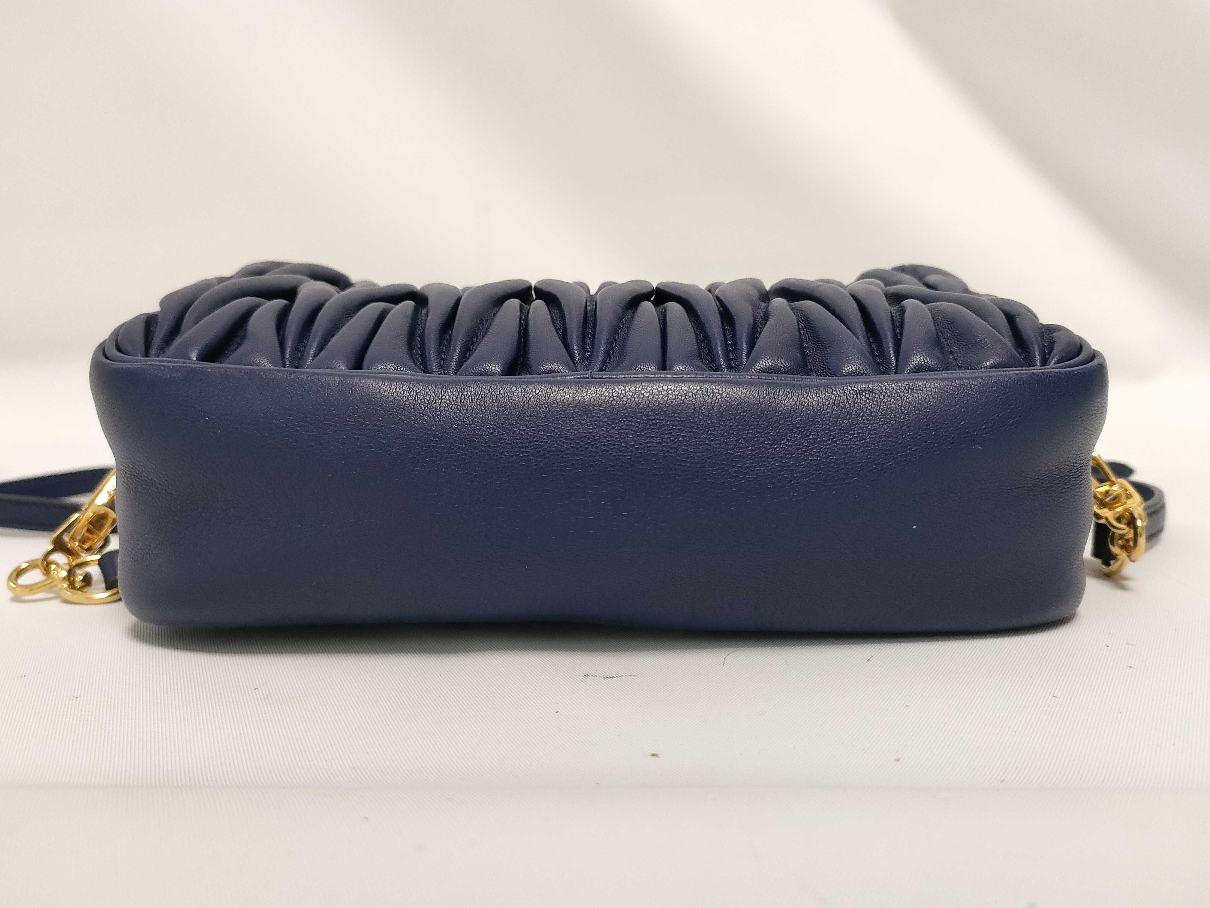 Matelassé Navy Shoulder Bag — view 4