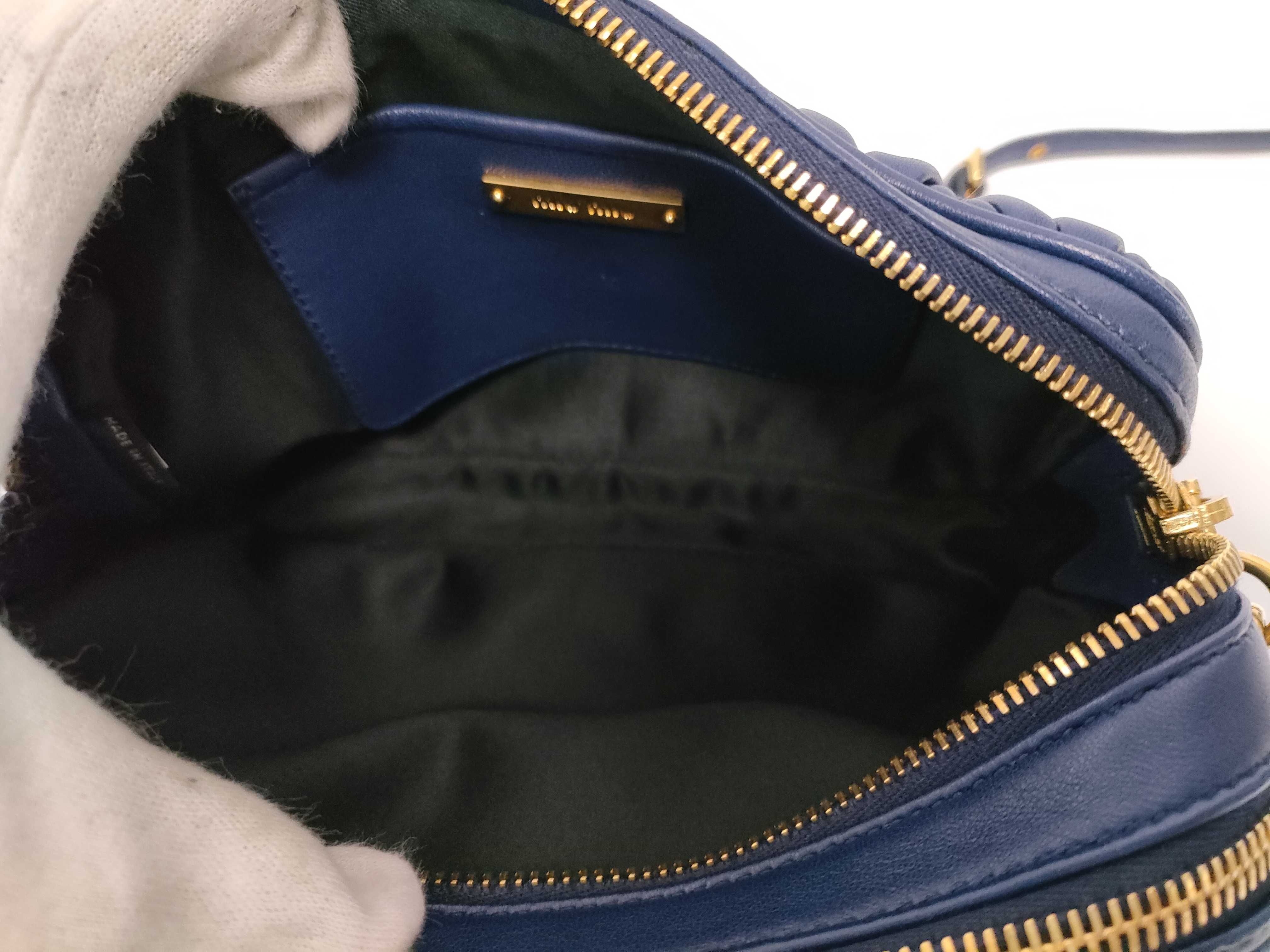 Matelassé Navy Shoulder Bag — view 8