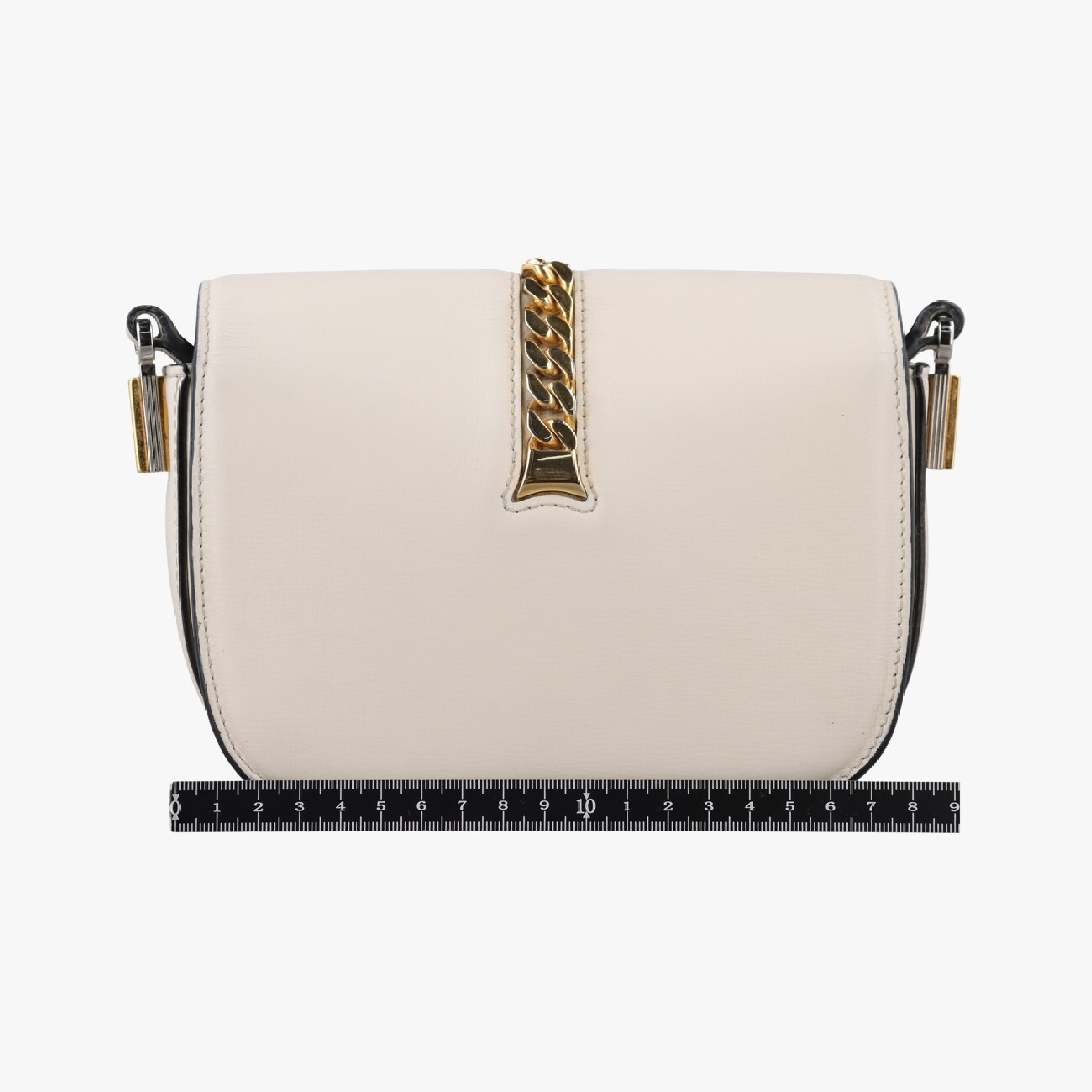 Sylvie 1969 White Leather Shoulder Bag 615965 I033048986 — view 2