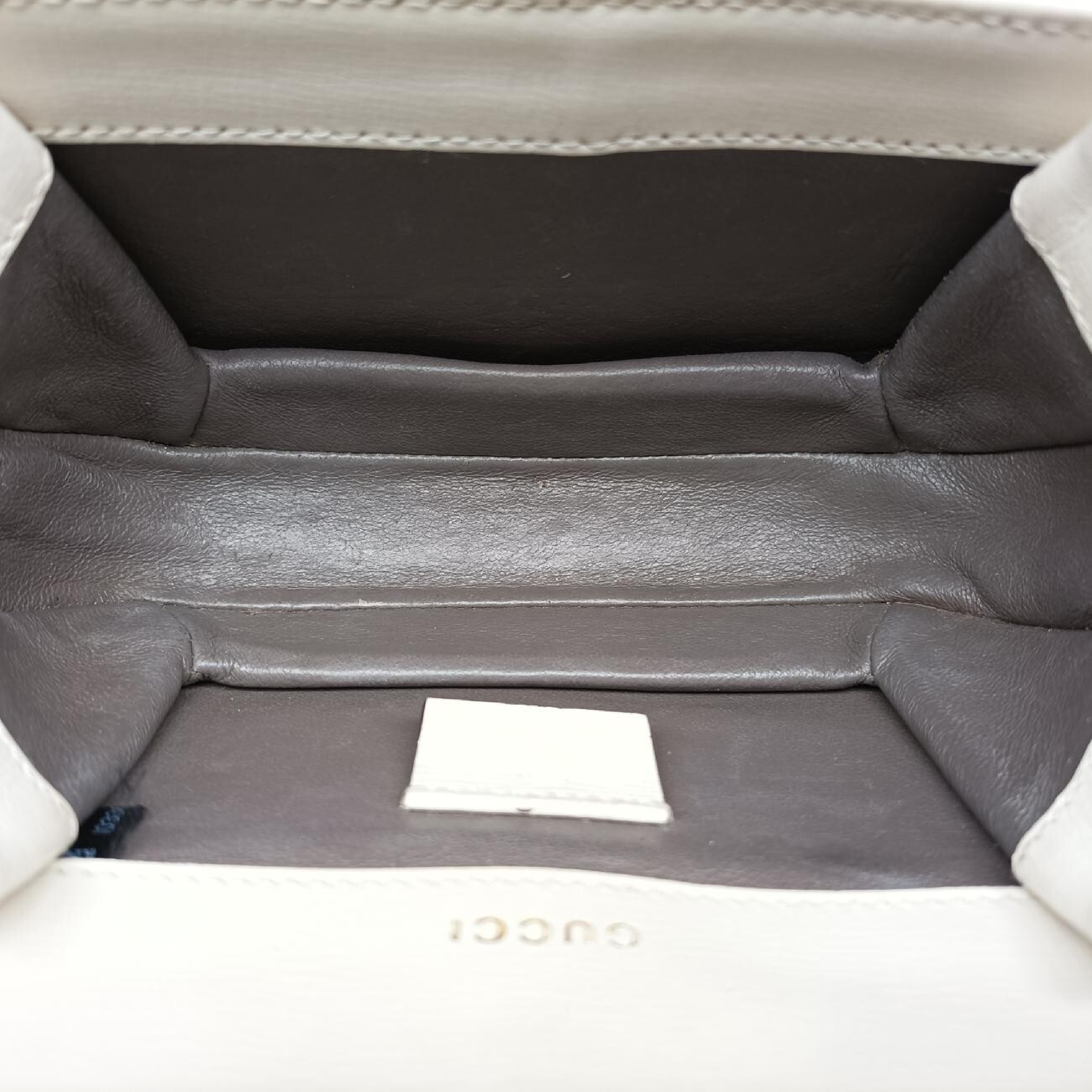 Sylvie 1969 White Leather Shoulder Bag 615965 I033048986 — view 6