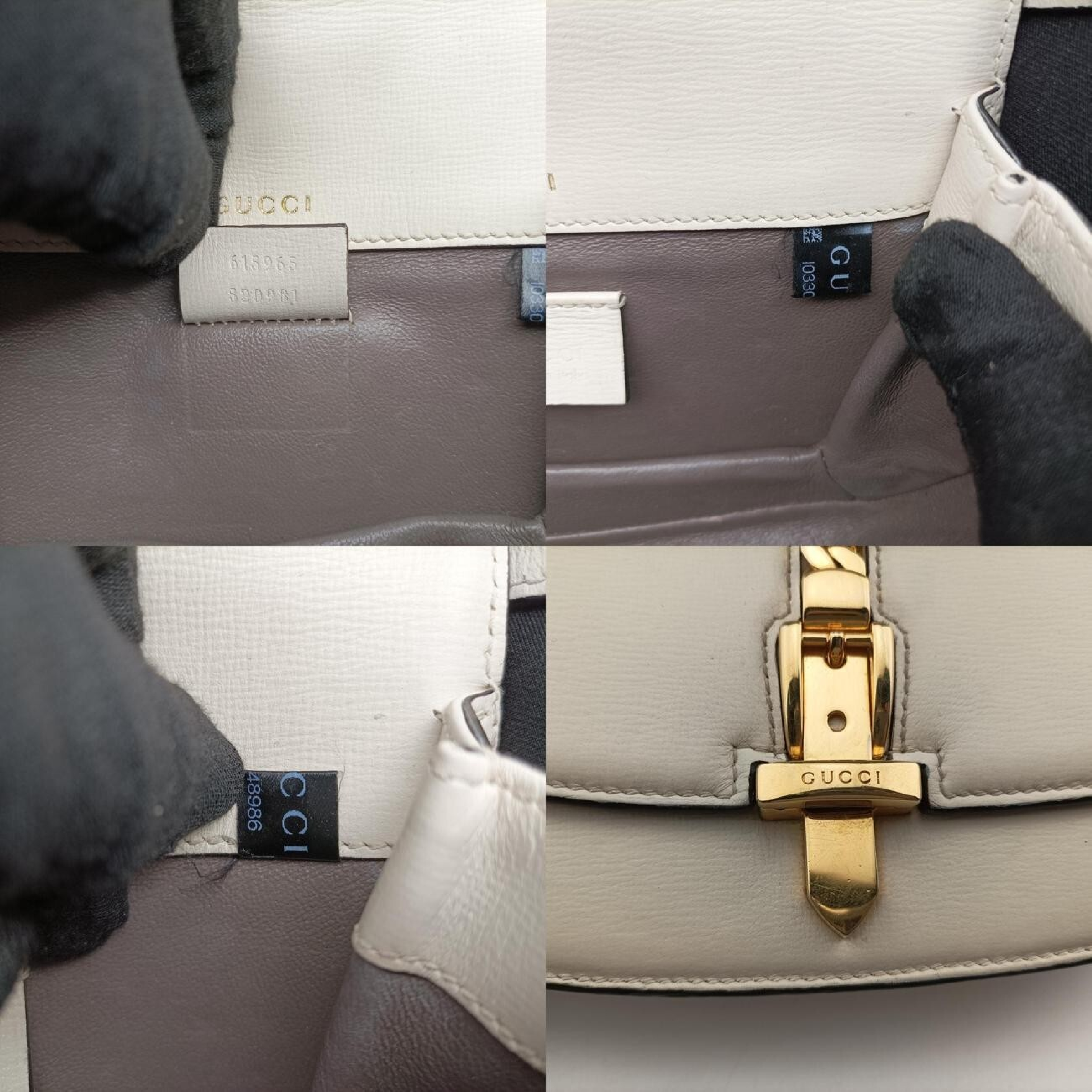 Sylvie 1969 White Leather Shoulder Bag 615965 I033048986 — view 8