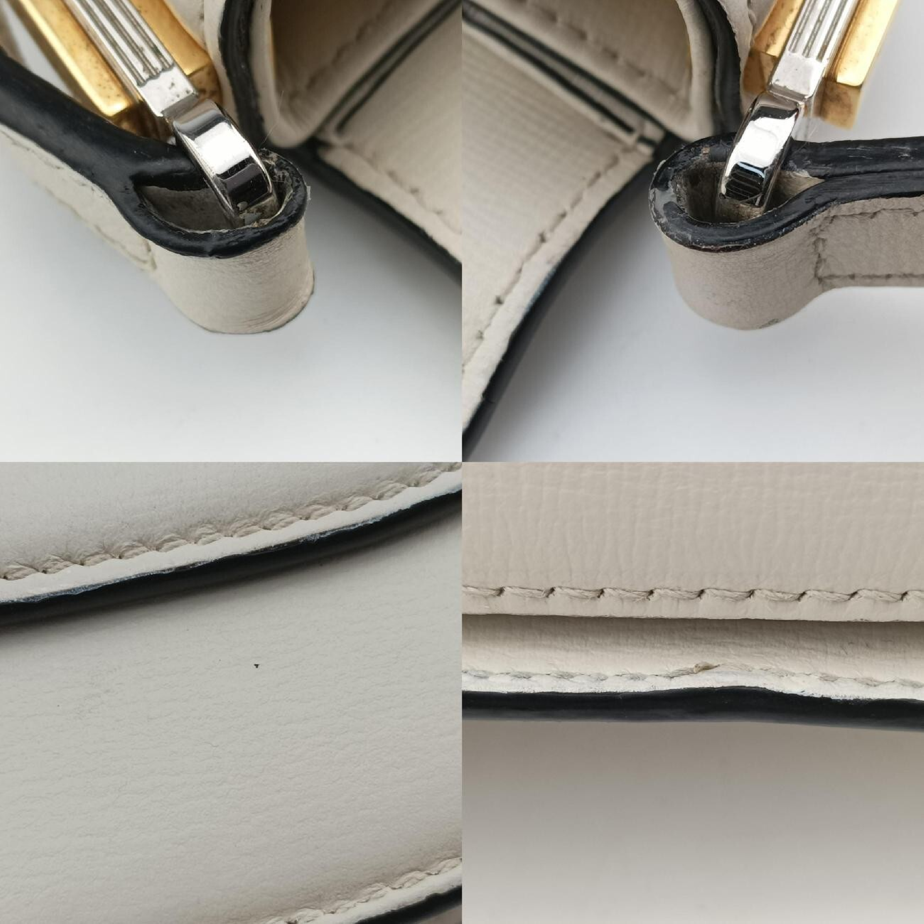 Sylvie 1969 White Leather Shoulder Bag 615965 I033048986 — view 10