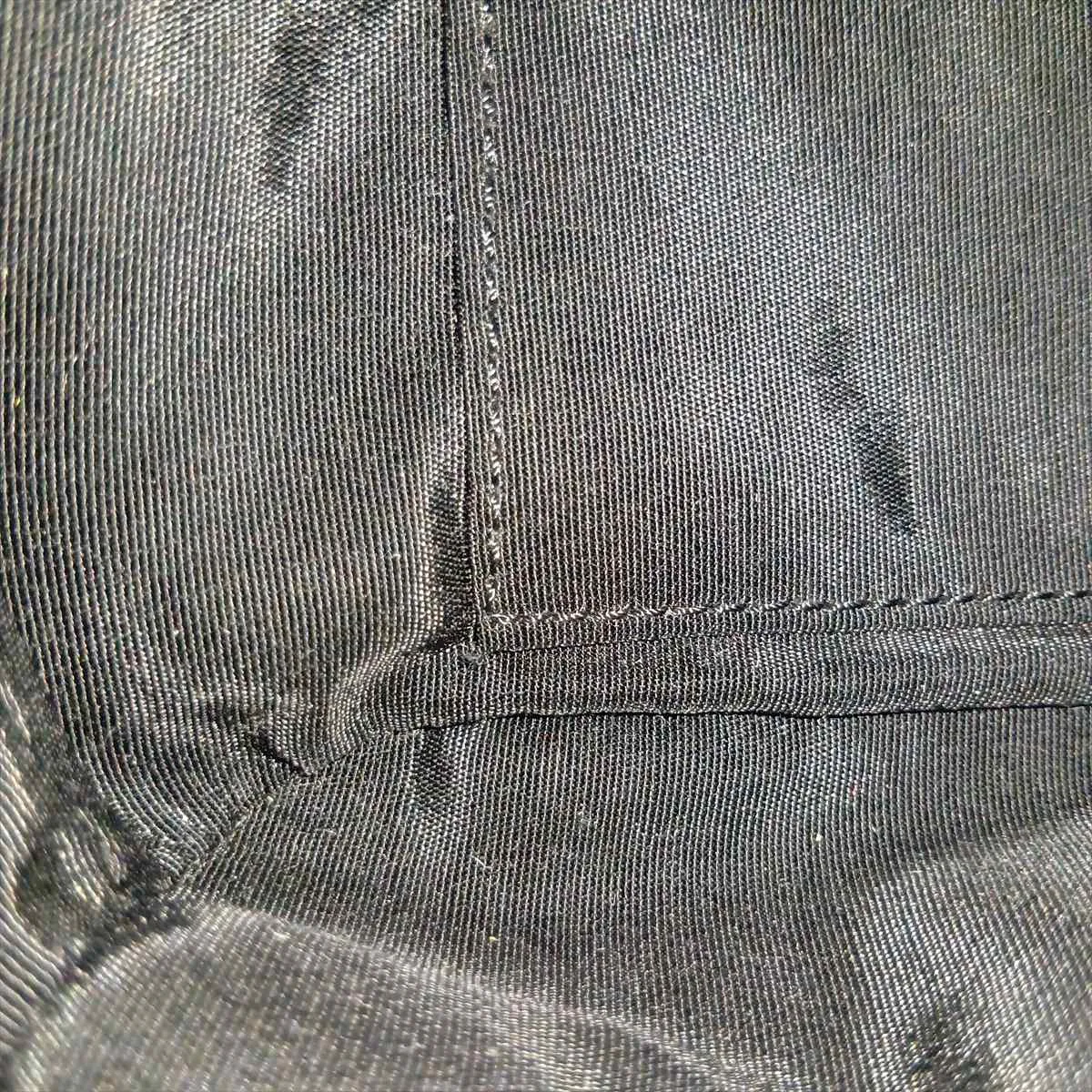 Matelassé Denim Chain Shoulder Bag, Logo, Drawstring, Black, Gold Hardware, T6UAJA8G, Random Plate — view 8