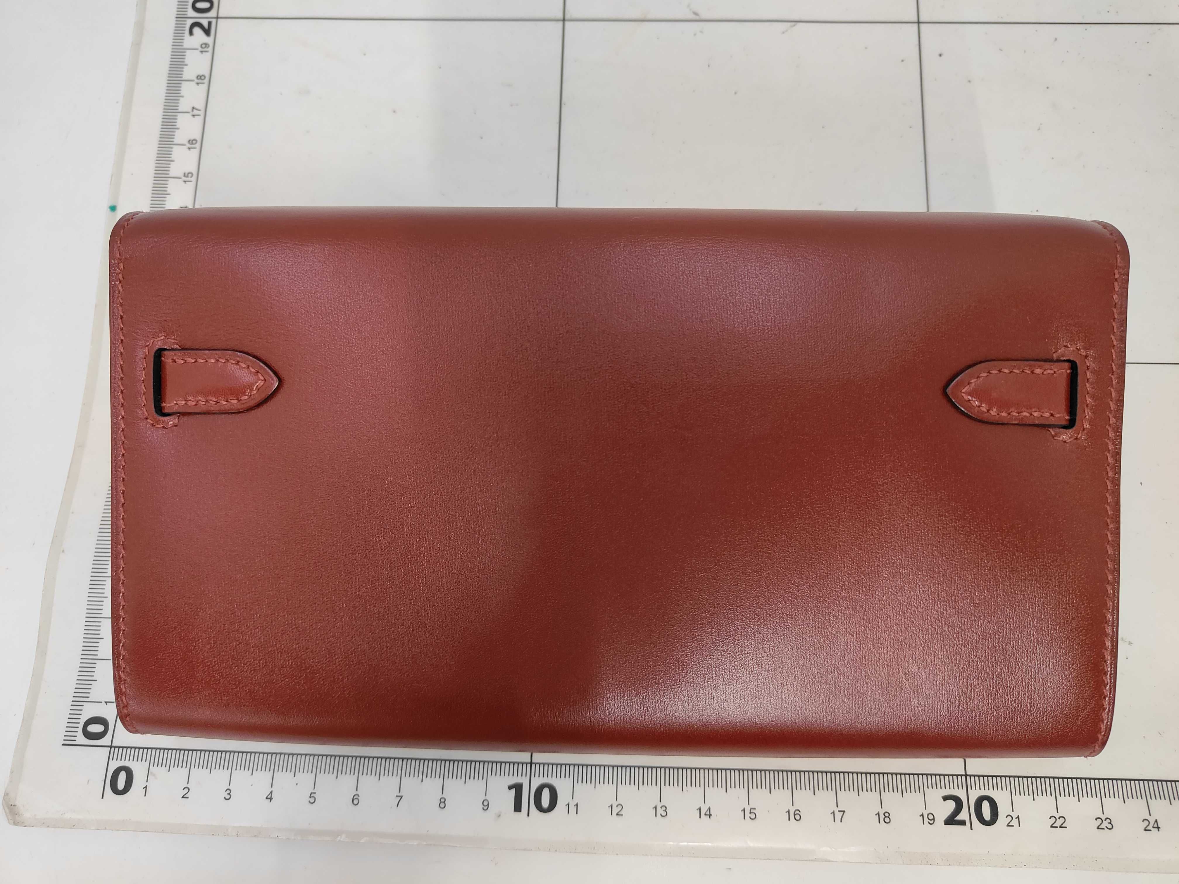 Kelly Wallet Long To Go Box Calf Rouge H K Stamp Wallet — view 2