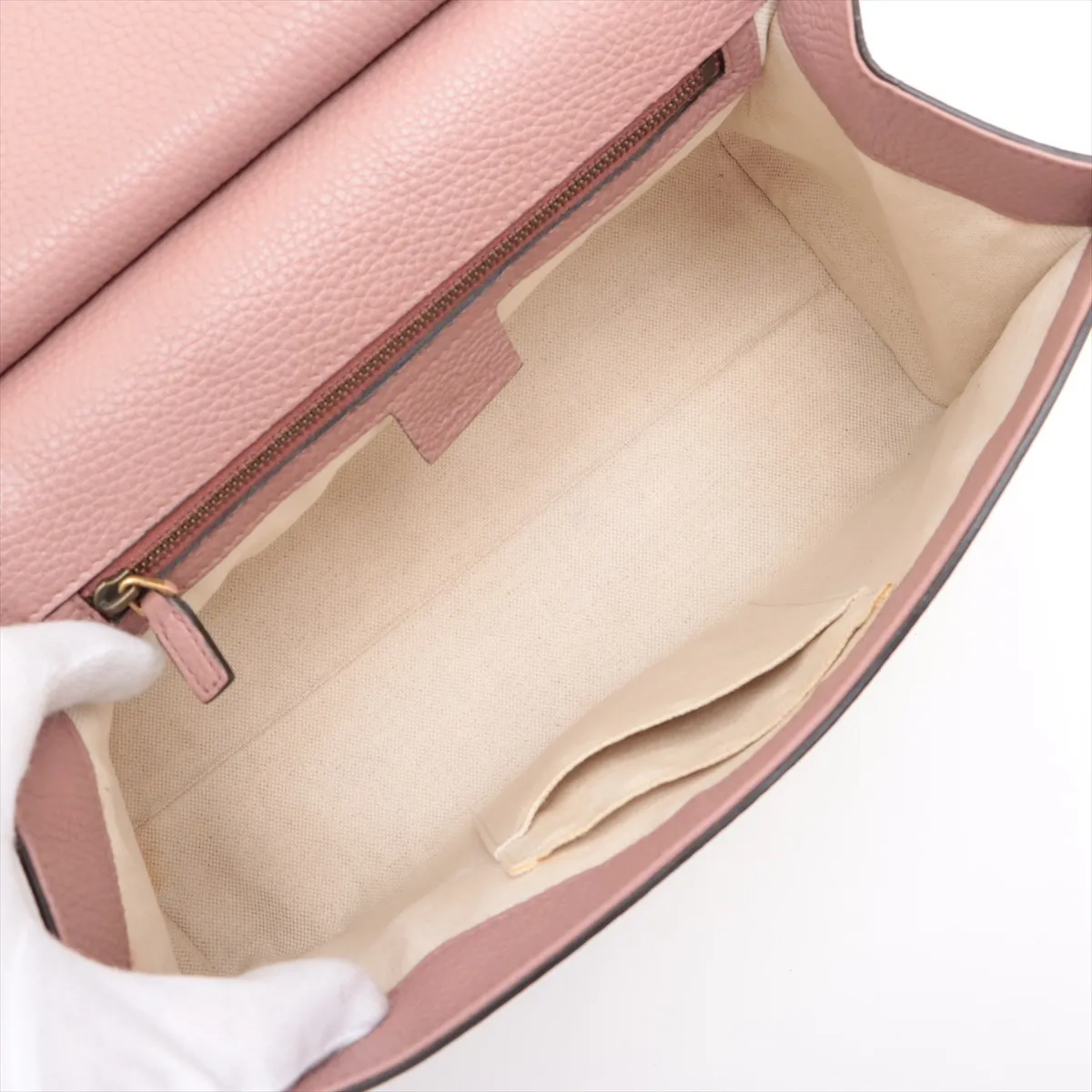 GG Marmont Leather 2-Way Handbag, Pink, 421890 — view 8