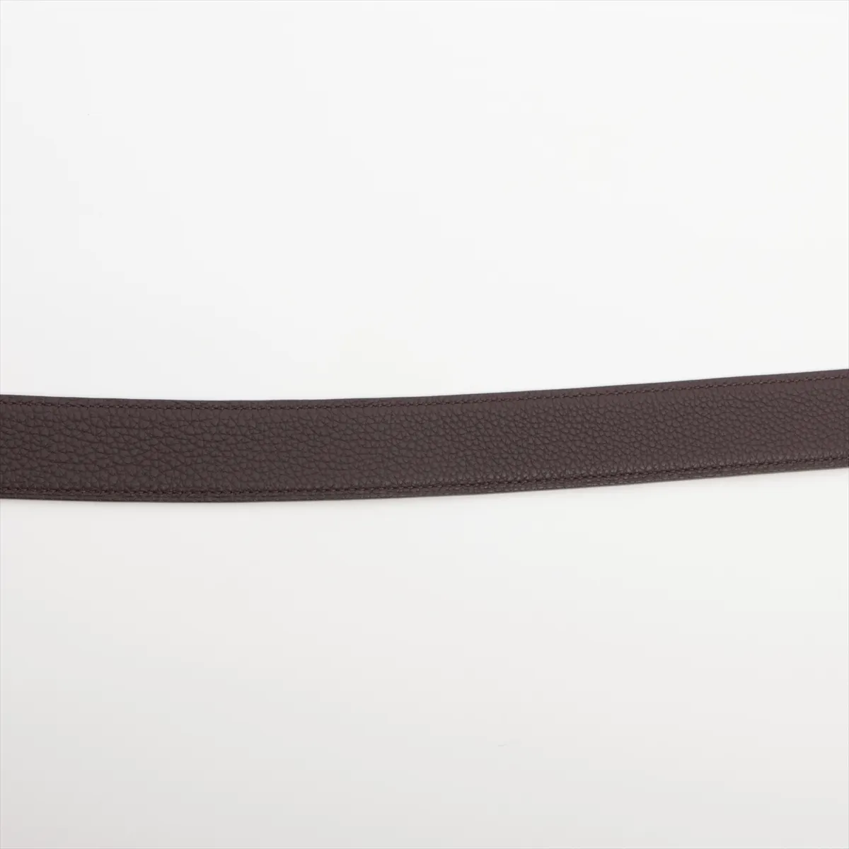 H Royal B:2023 Belt, size 85, Box Calf x Togo leather, Black x Brown. Shows signs of wear including — view 4