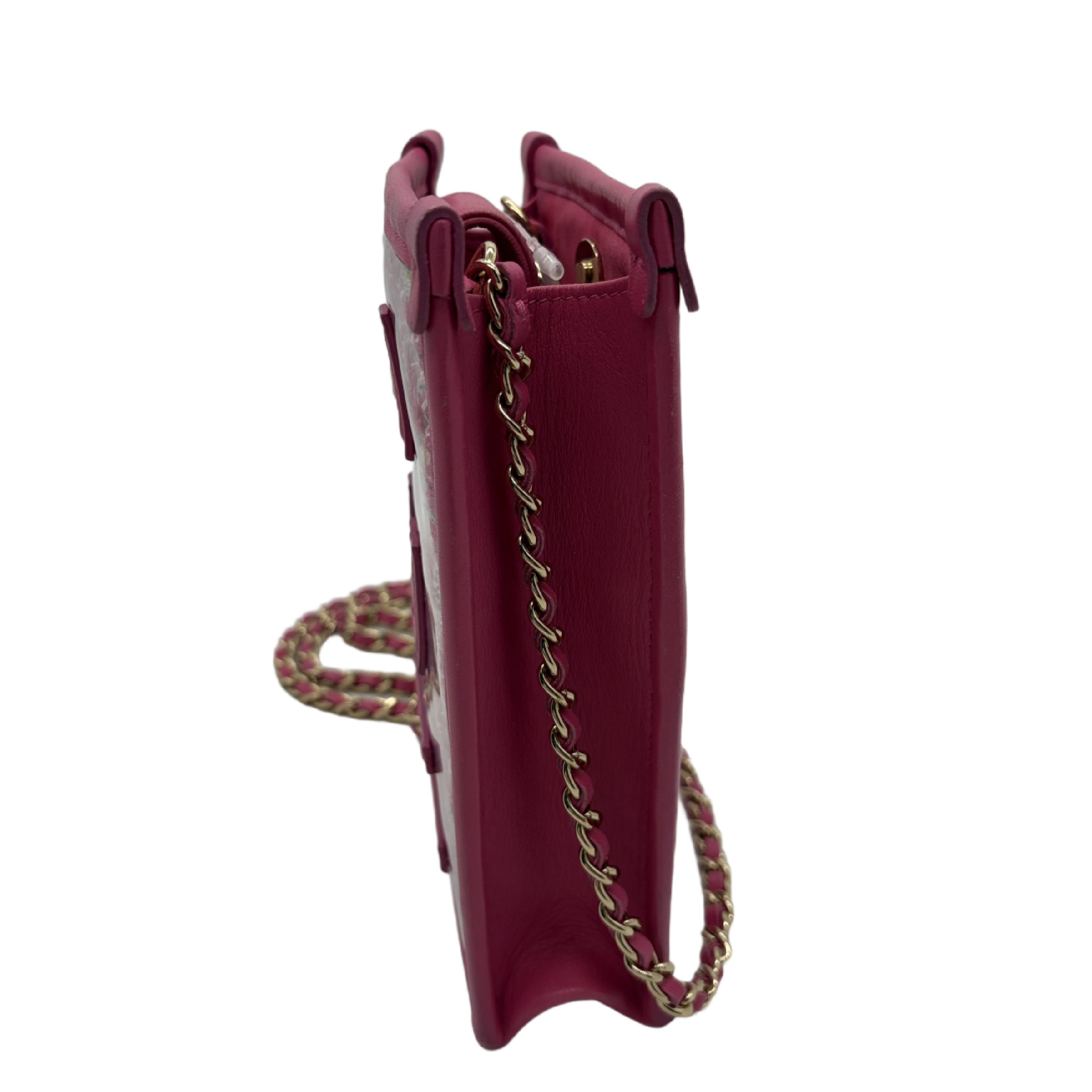 logo tweed chain clutch shoulder bag — view 3