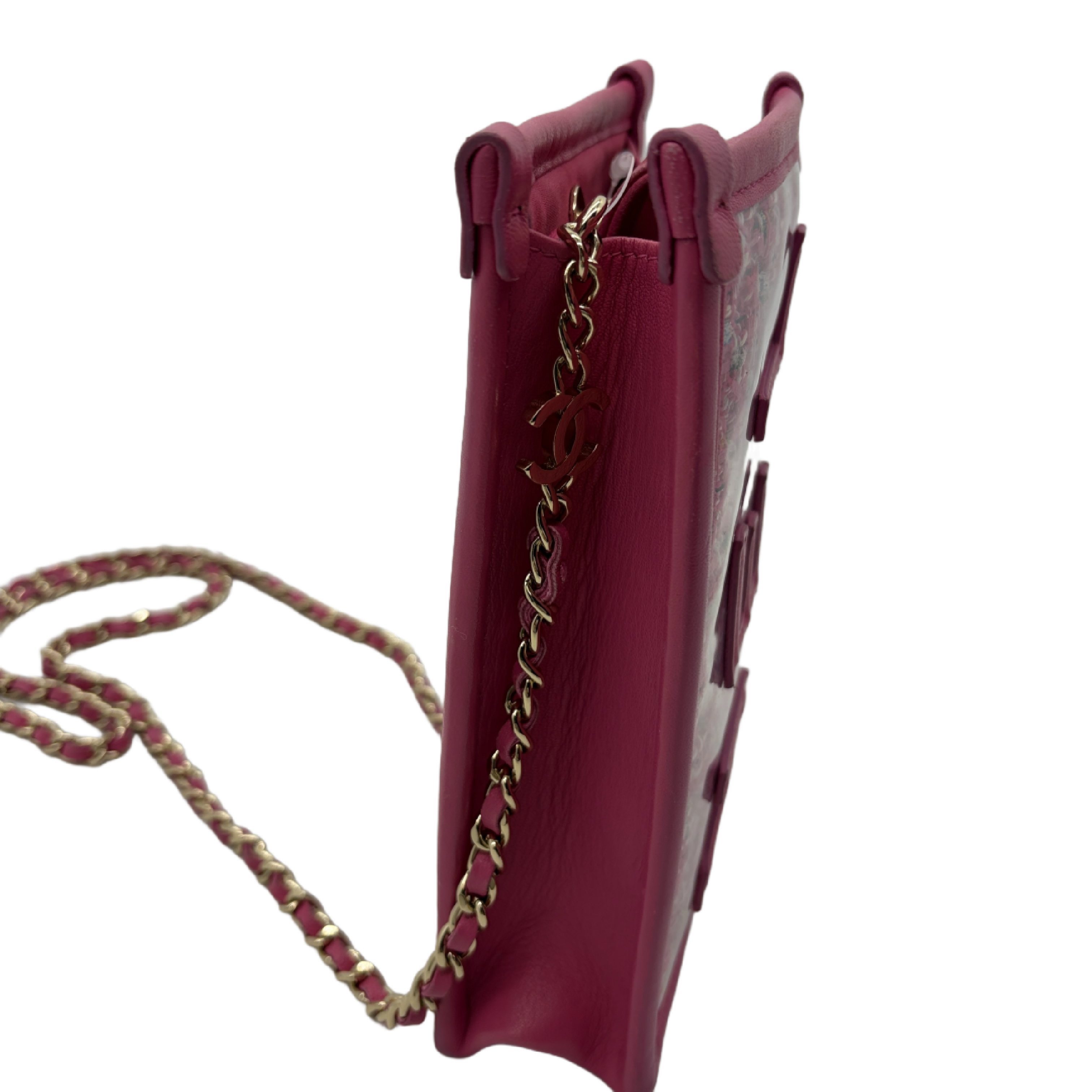 logo tweed chain clutch shoulder bag — view 4