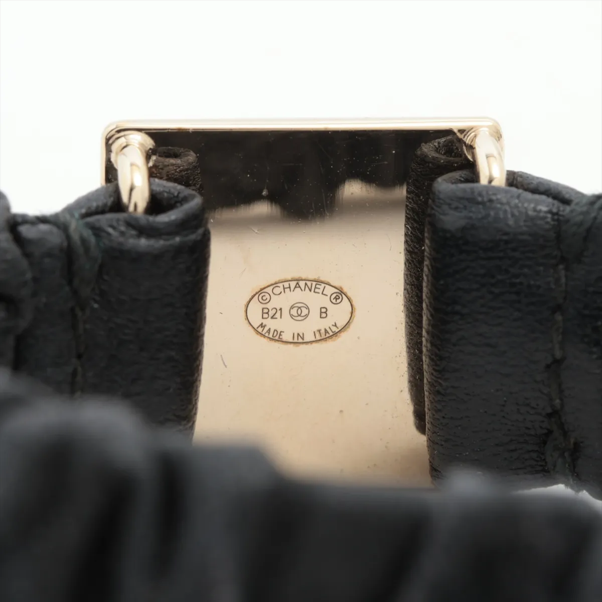 Cocomark B21B Scrunchie GP x Leather Black x Gold — view 3