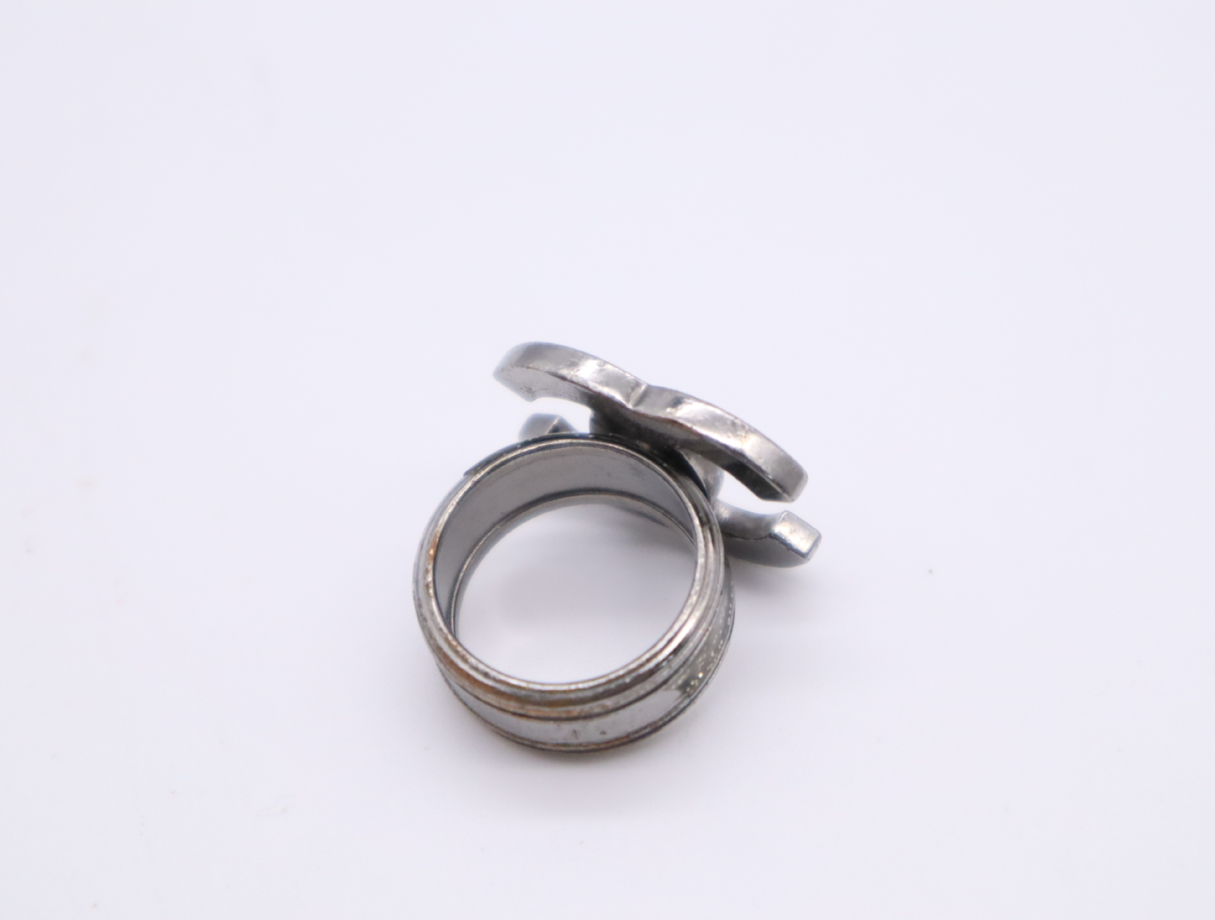Metal GP Coco Mark Ring, Striped Glitter Ring — view 2