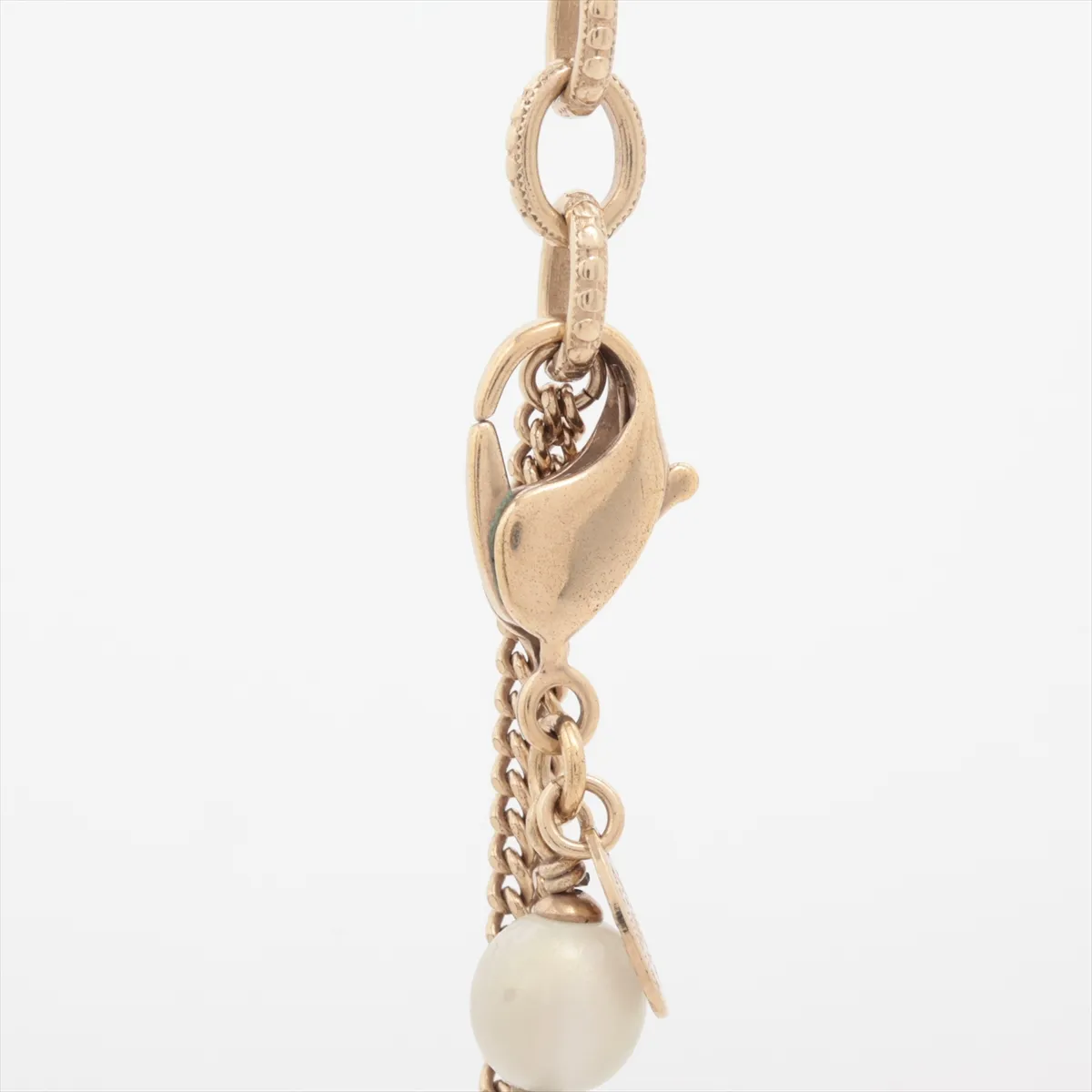 Coco Mark A12C Long Necklace, Gold Plated, Rhinestones, Colored Stones, Faux Pearls, Gold, — view 4