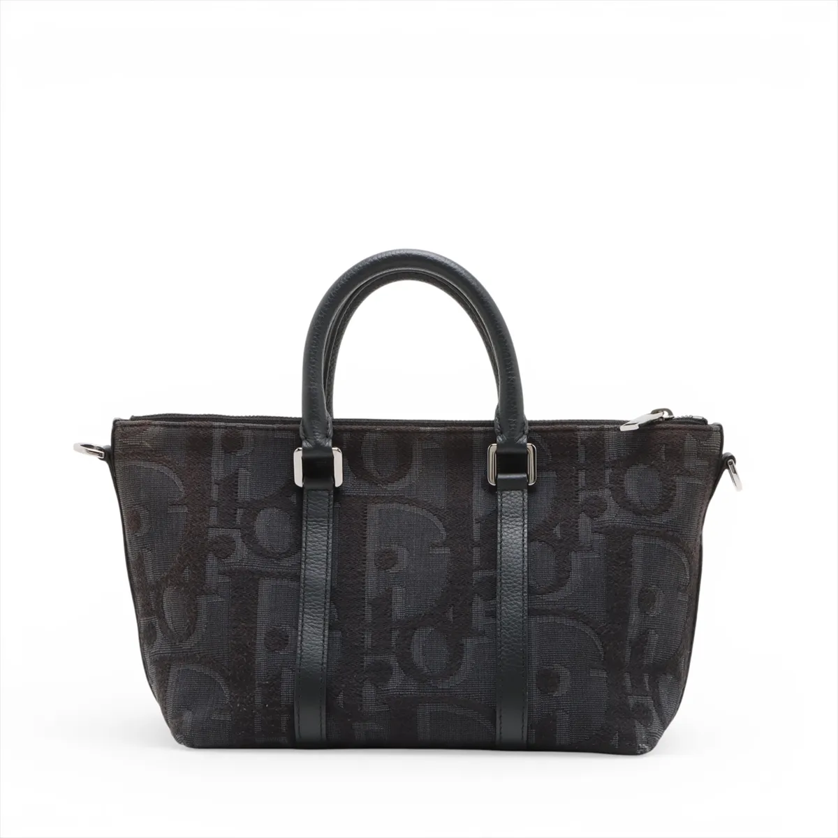 Oblique Weekender PM Canvas x Leather 2WAY Handbag Black — view 2