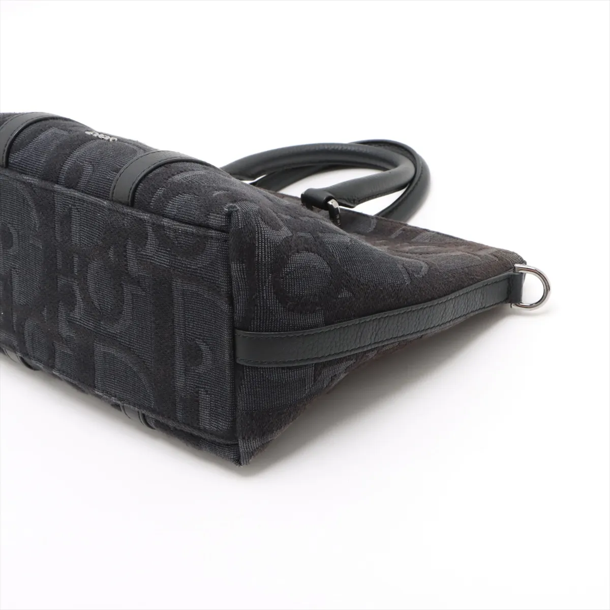 Oblique Weekender PM Canvas x Leather 2WAY Handbag Black — view 3
