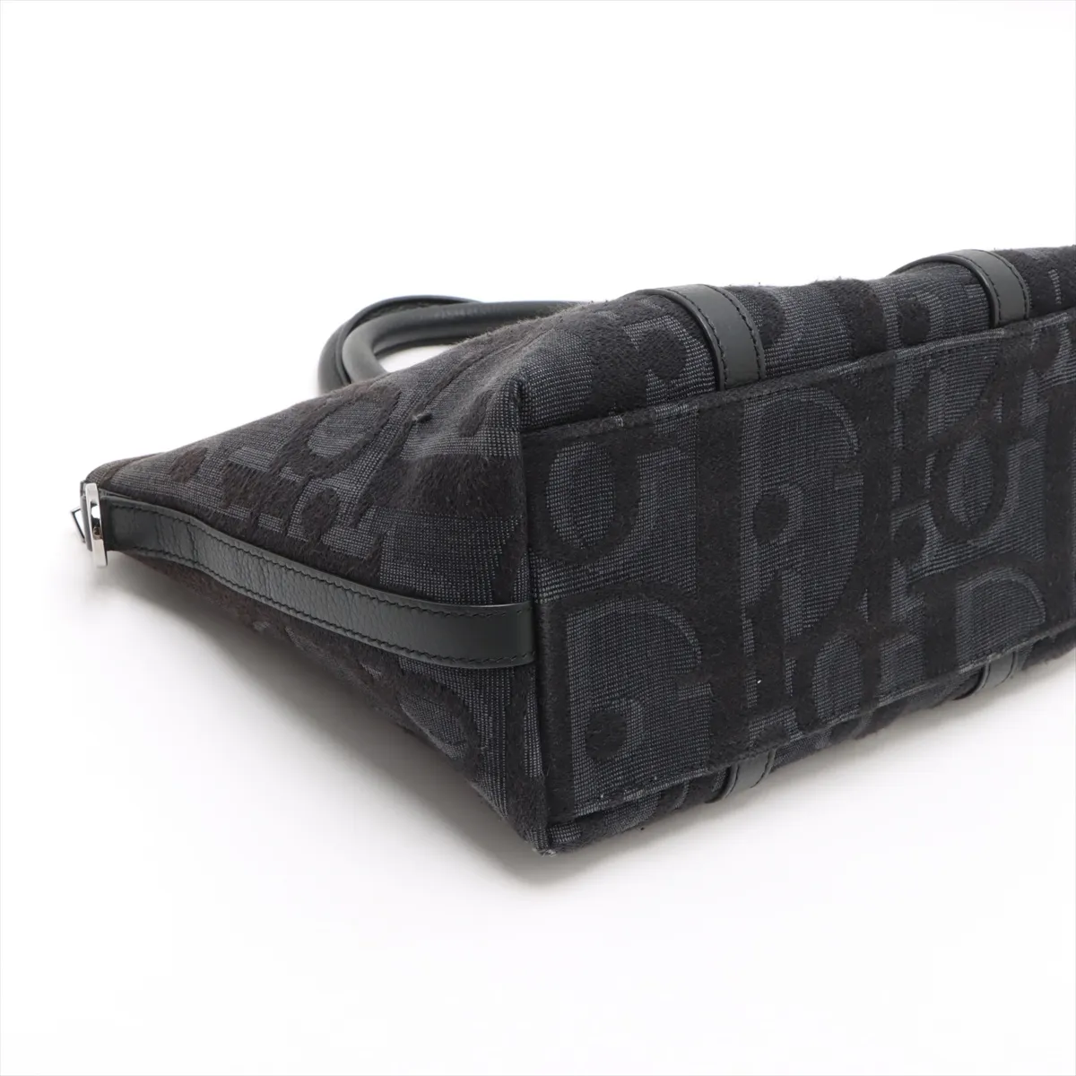 Oblique Weekender PM Canvas x Leather 2WAY Handbag Black — view 4