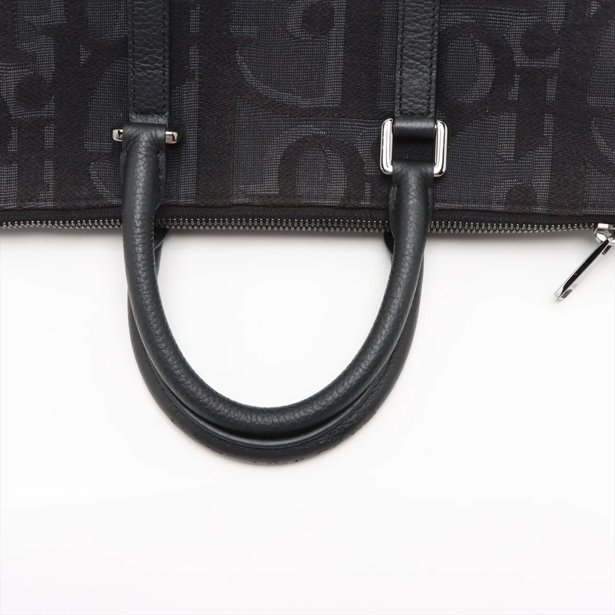 Oblique Weekender PM Canvas x Leather 2WAY Handbag Black — view 5