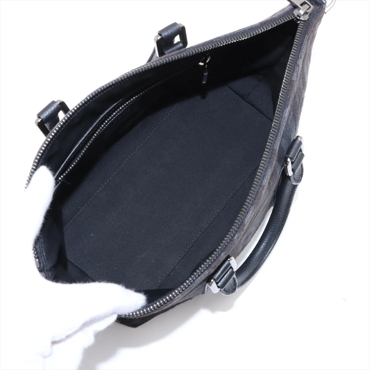 Oblique Weekender PM Canvas x Leather 2WAY Handbag Black — view 8