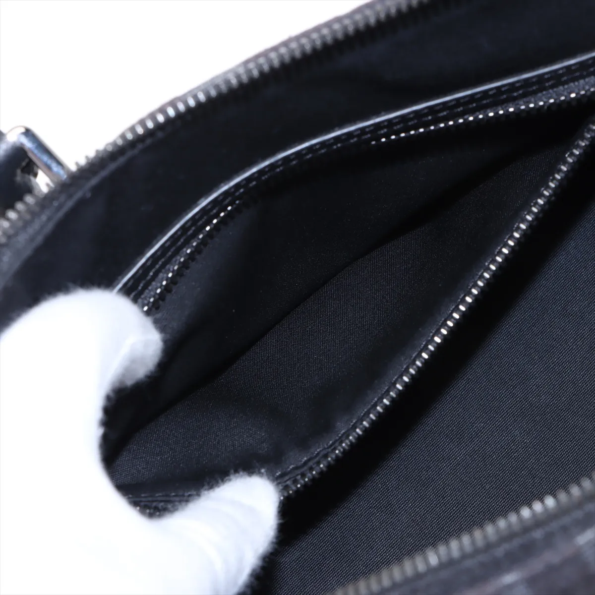 Oblique Weekender PM Canvas x Leather 2WAY Handbag Black — view 9