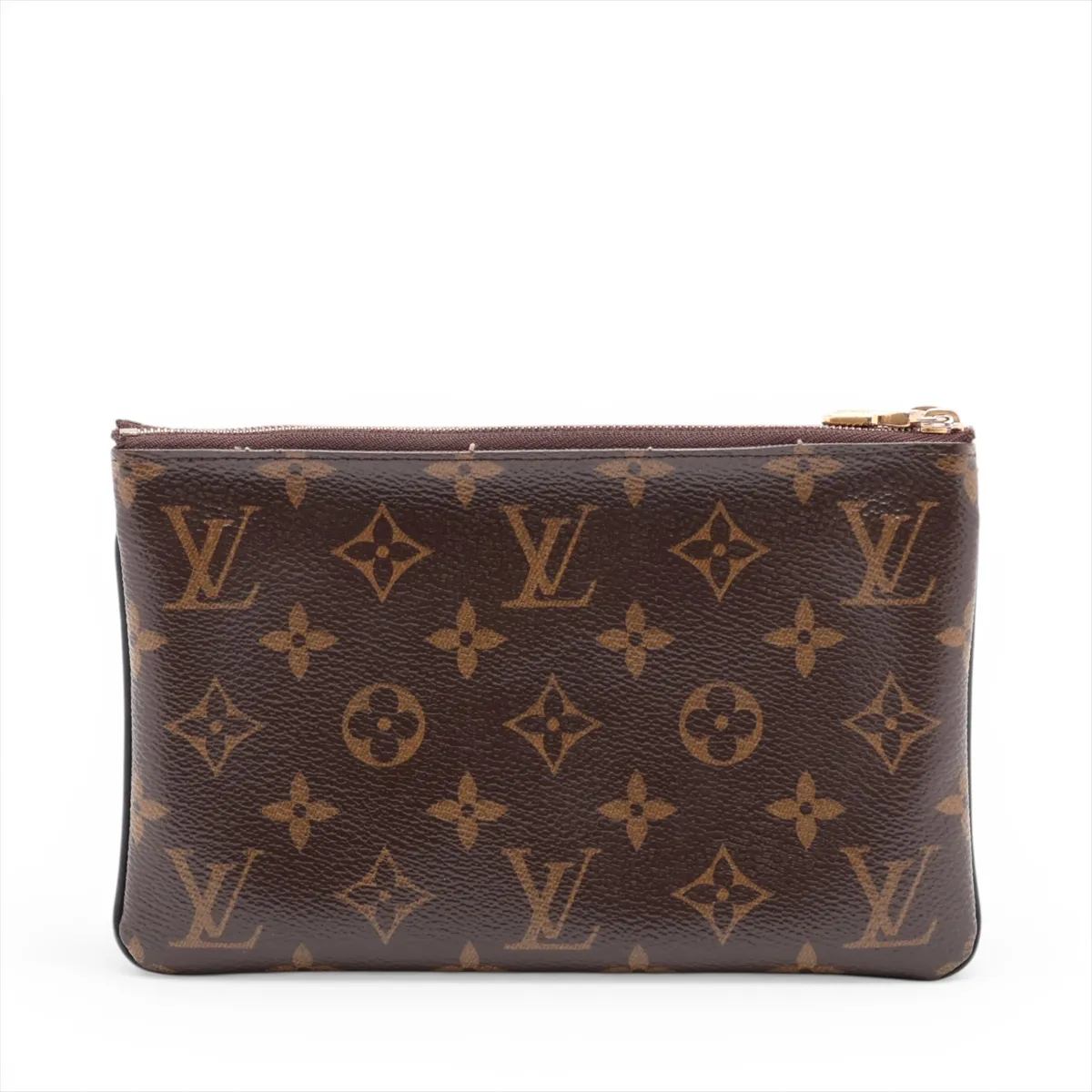 Giant Monogram Reverse Pochette Double Zip M69203 MI4420 Brown (RFID detected) — view 2